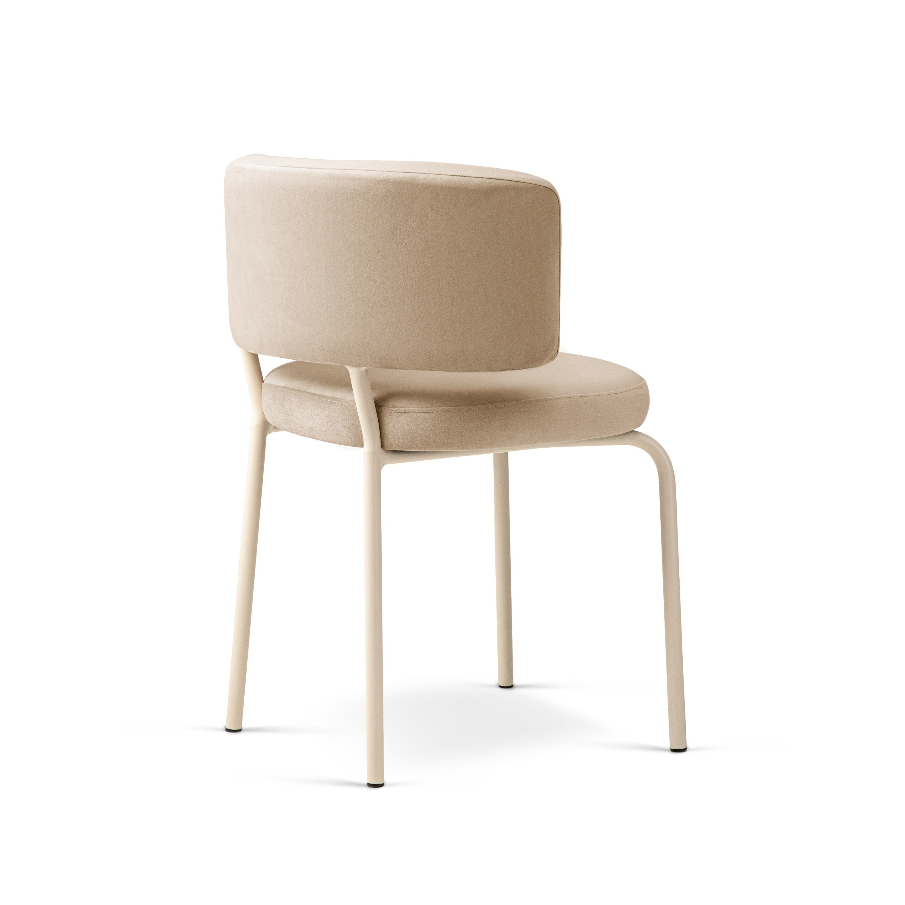 Velvet Chair DORA Almond Beige [ewelina]