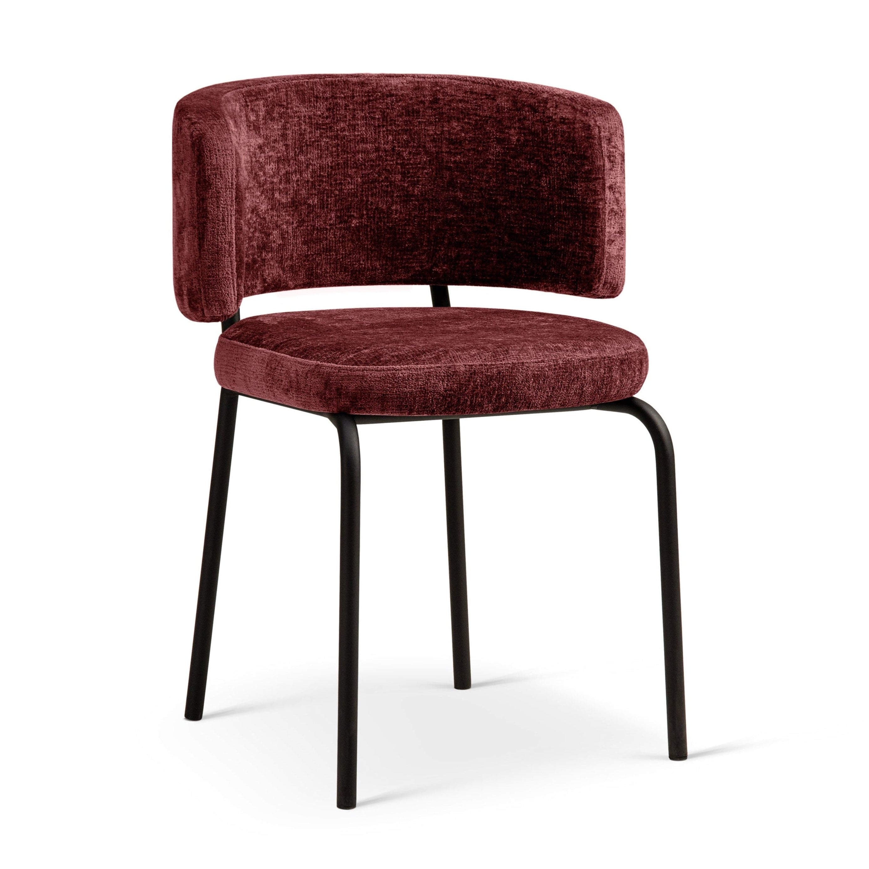 DORA chair cherry chenille with black base [Ewelina] [Amelia spr]
