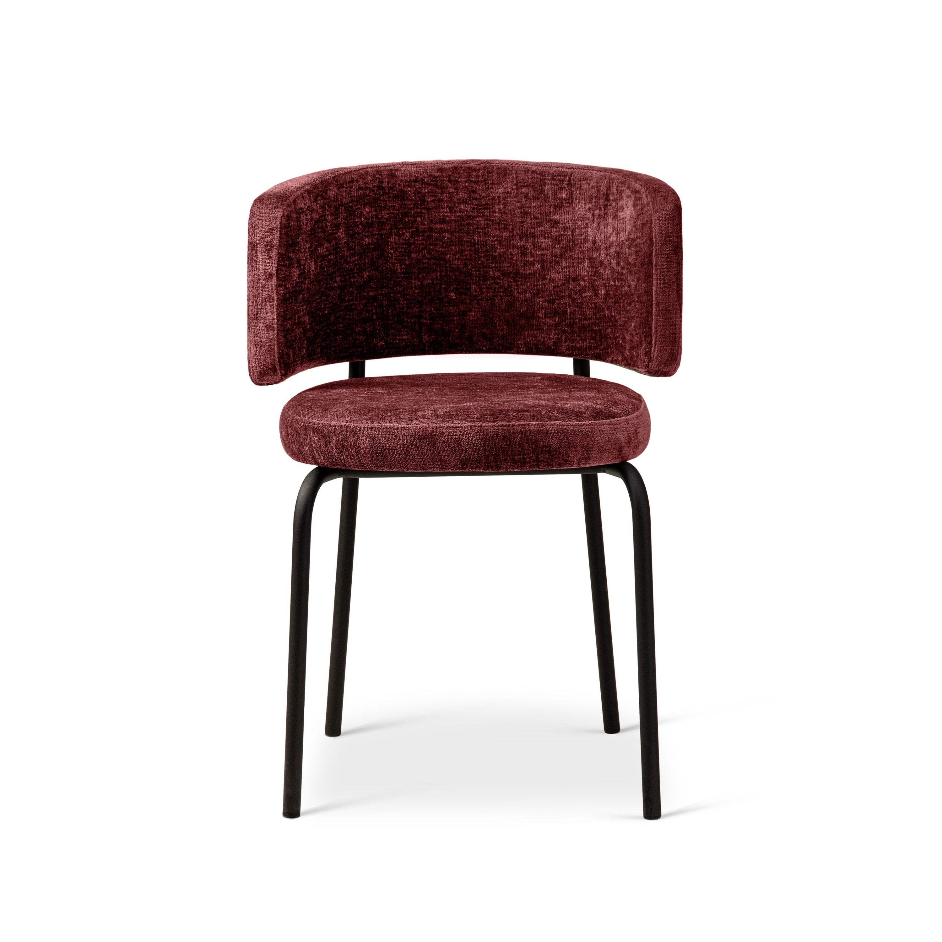 DORA chair cherry chenille with black base [Ewelina] [Amelia spr]