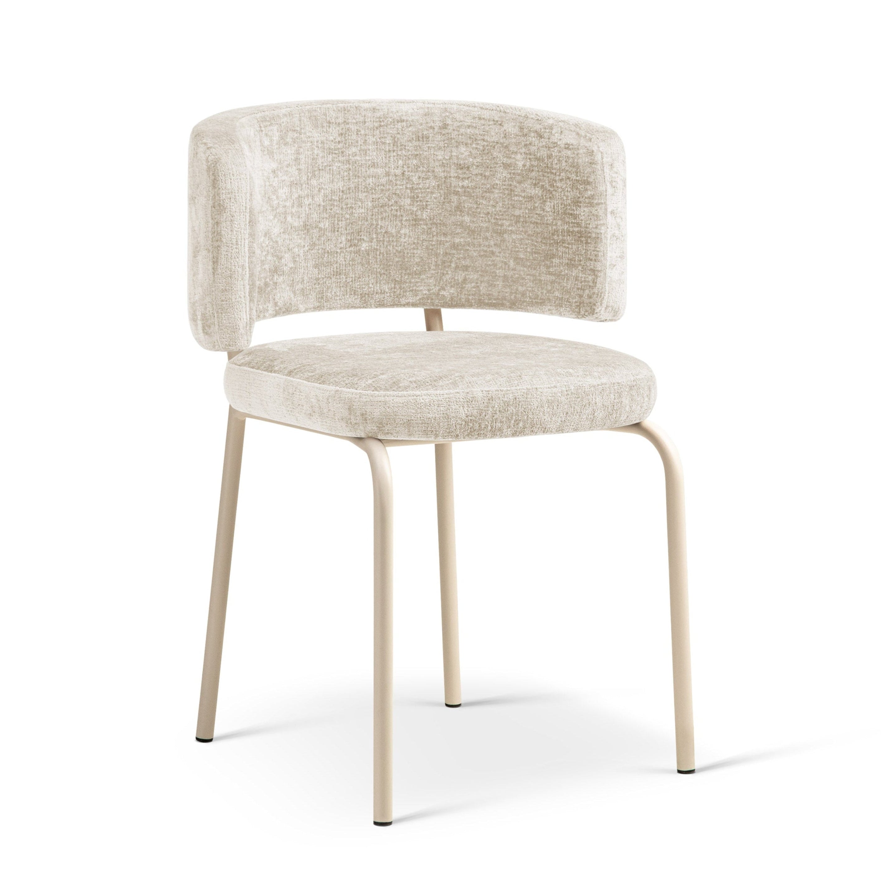 DORA chair light beige chenille with beige base [Ewelina] [Amelia spr]