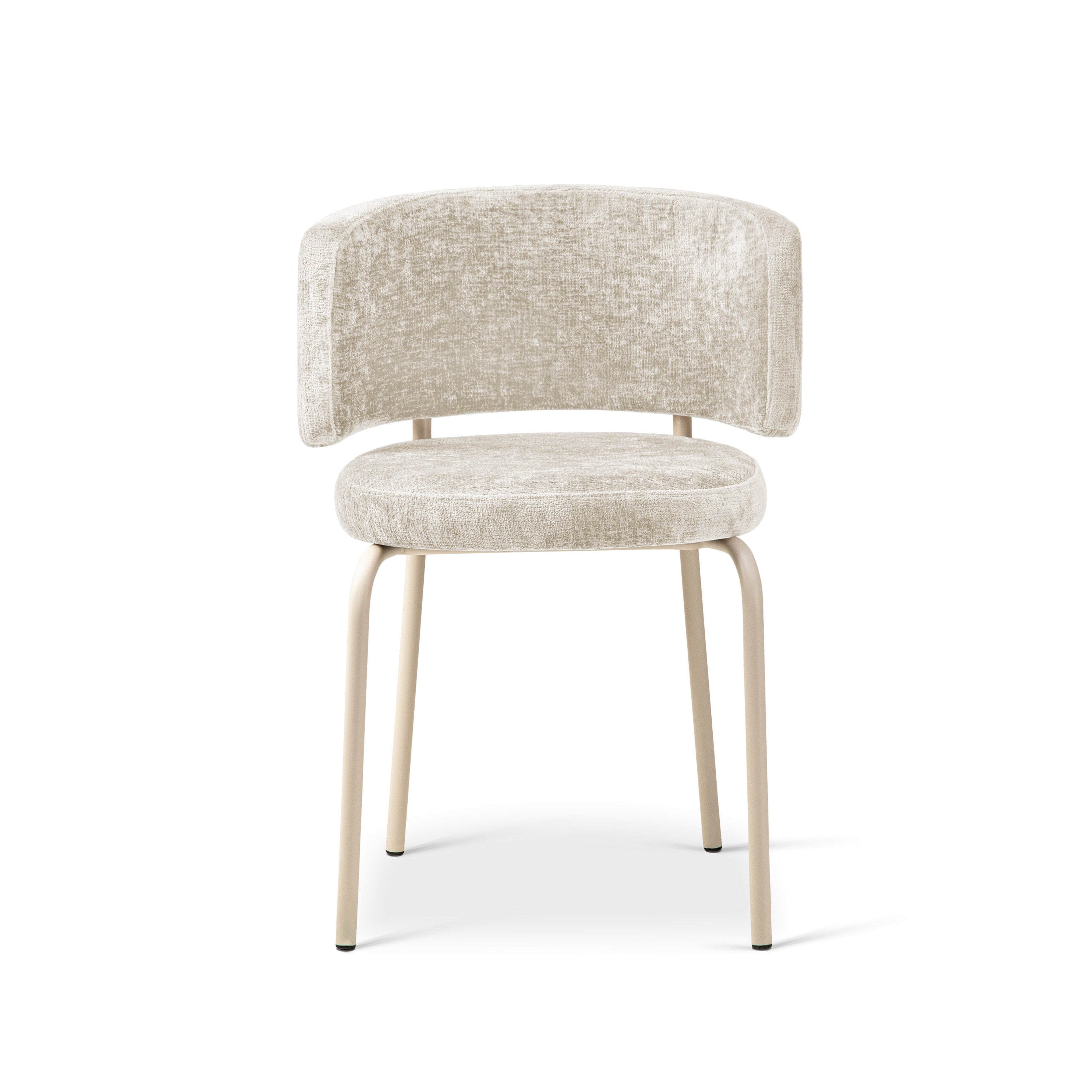 DORA chair light beige chenille with beige base [Ewelina] [Amelia spr]