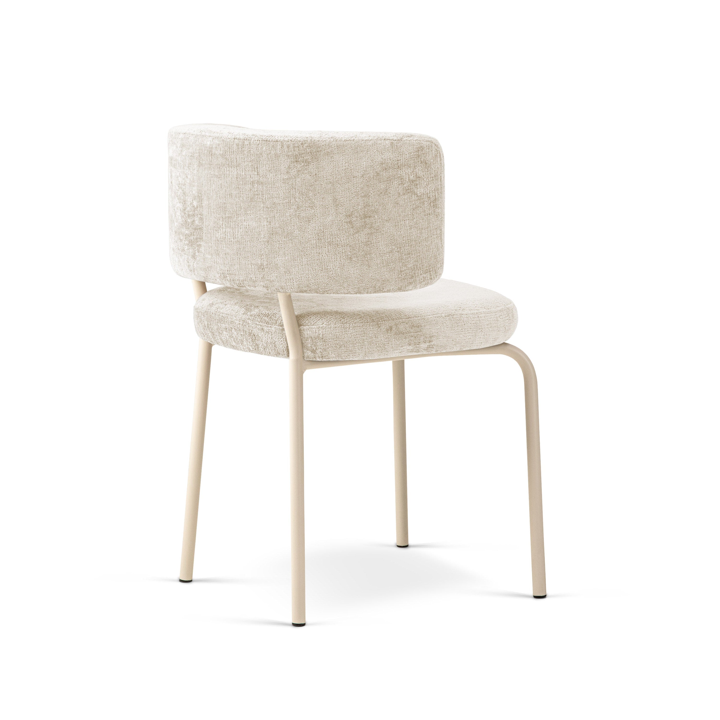 DORA chair light beige chenille with beige base [Ewelina] [Amelia spr]