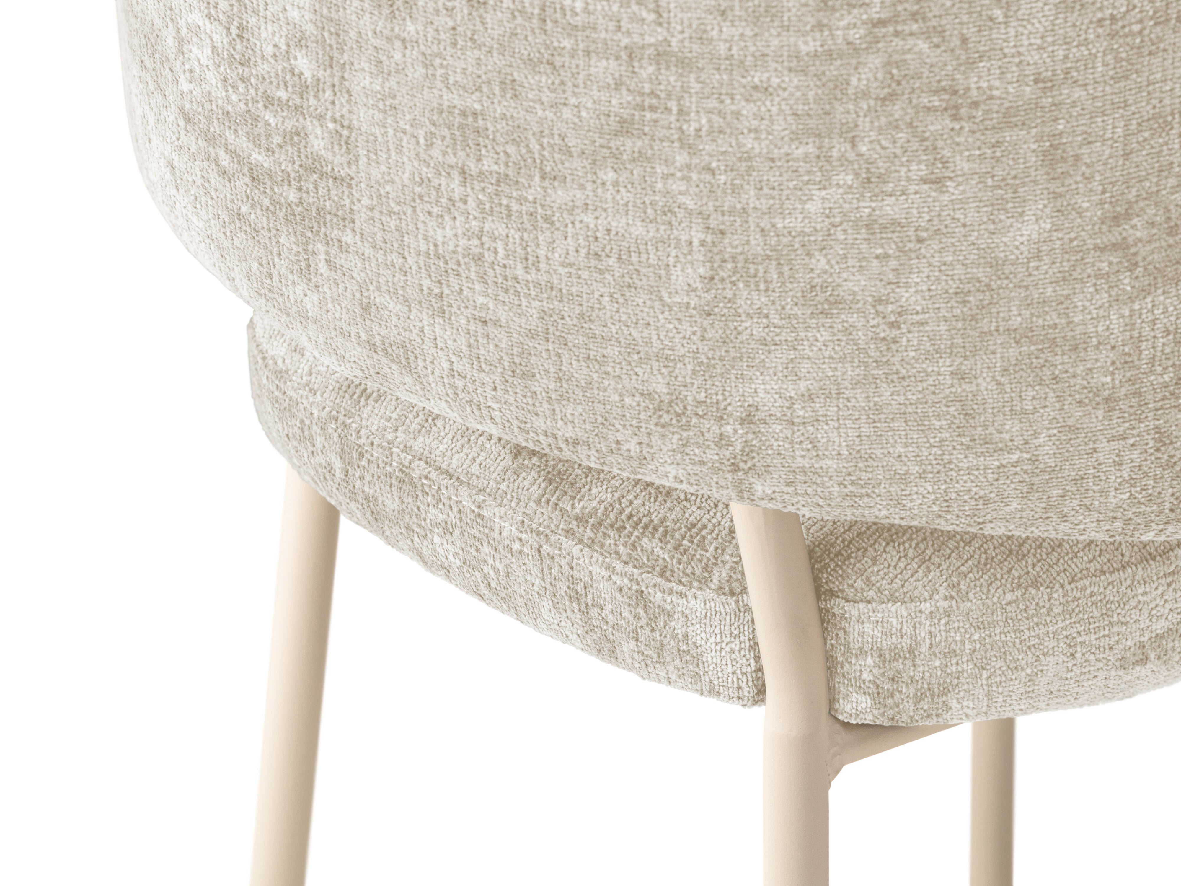 DORA chair light beige chenille with beige base [Ewelina] [Amelia spr]