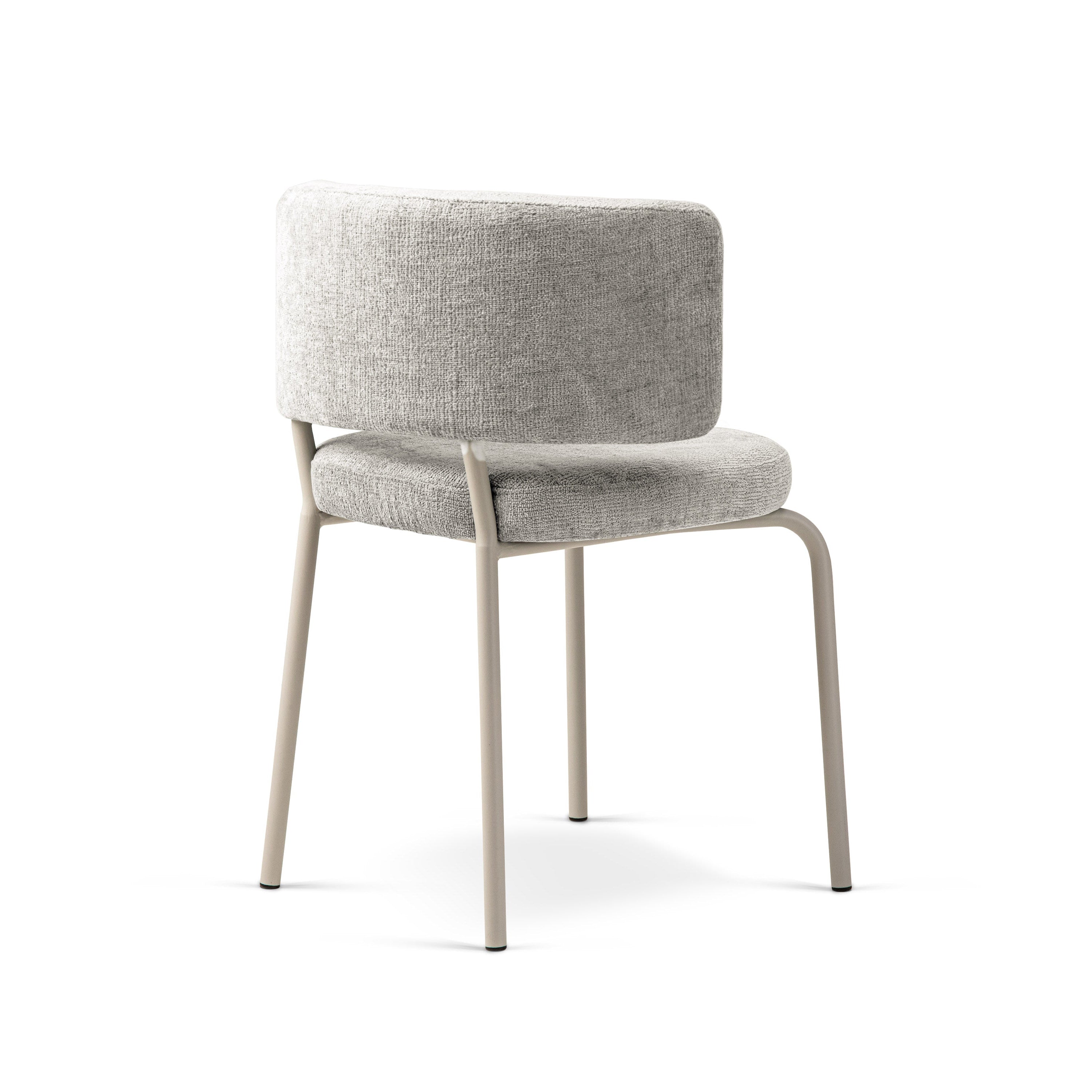 DORA chair light gray chenille with beige base [Ewelina] [Amelia spr]