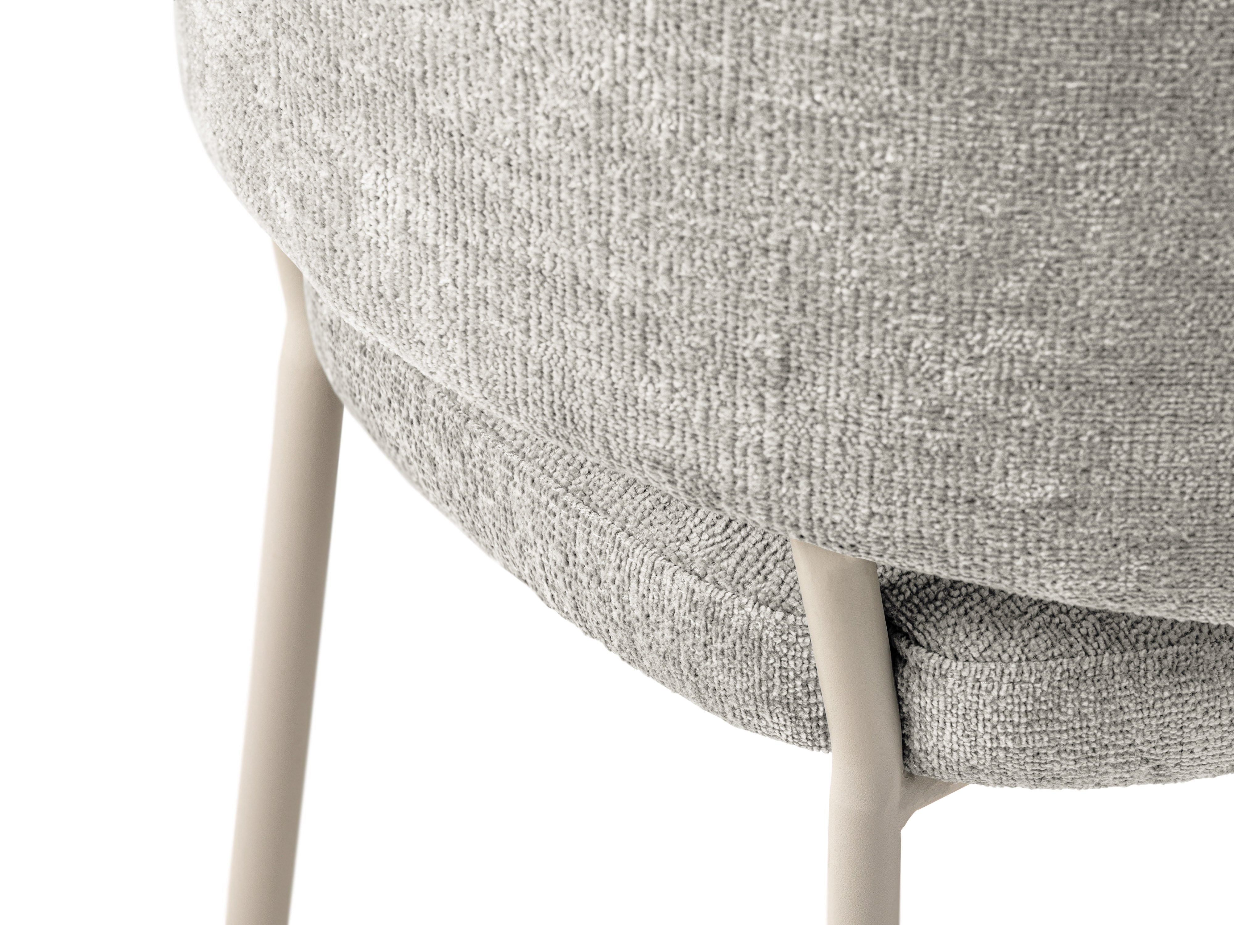 DORA chair light gray chenille with beige base [Ewelina] [Amelia spr]
