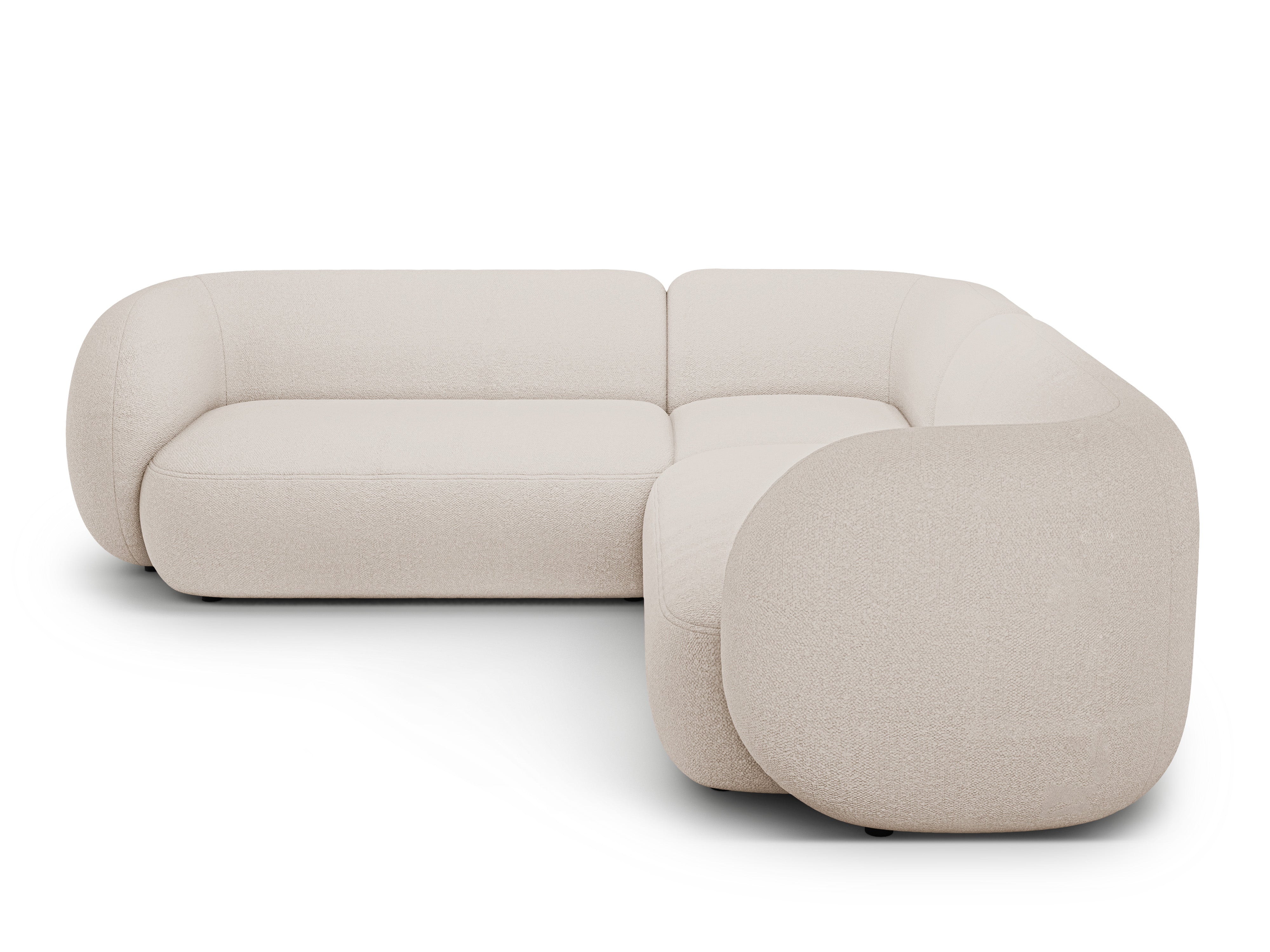 Symmetrical Corner Sofa KATE Beige Boucle