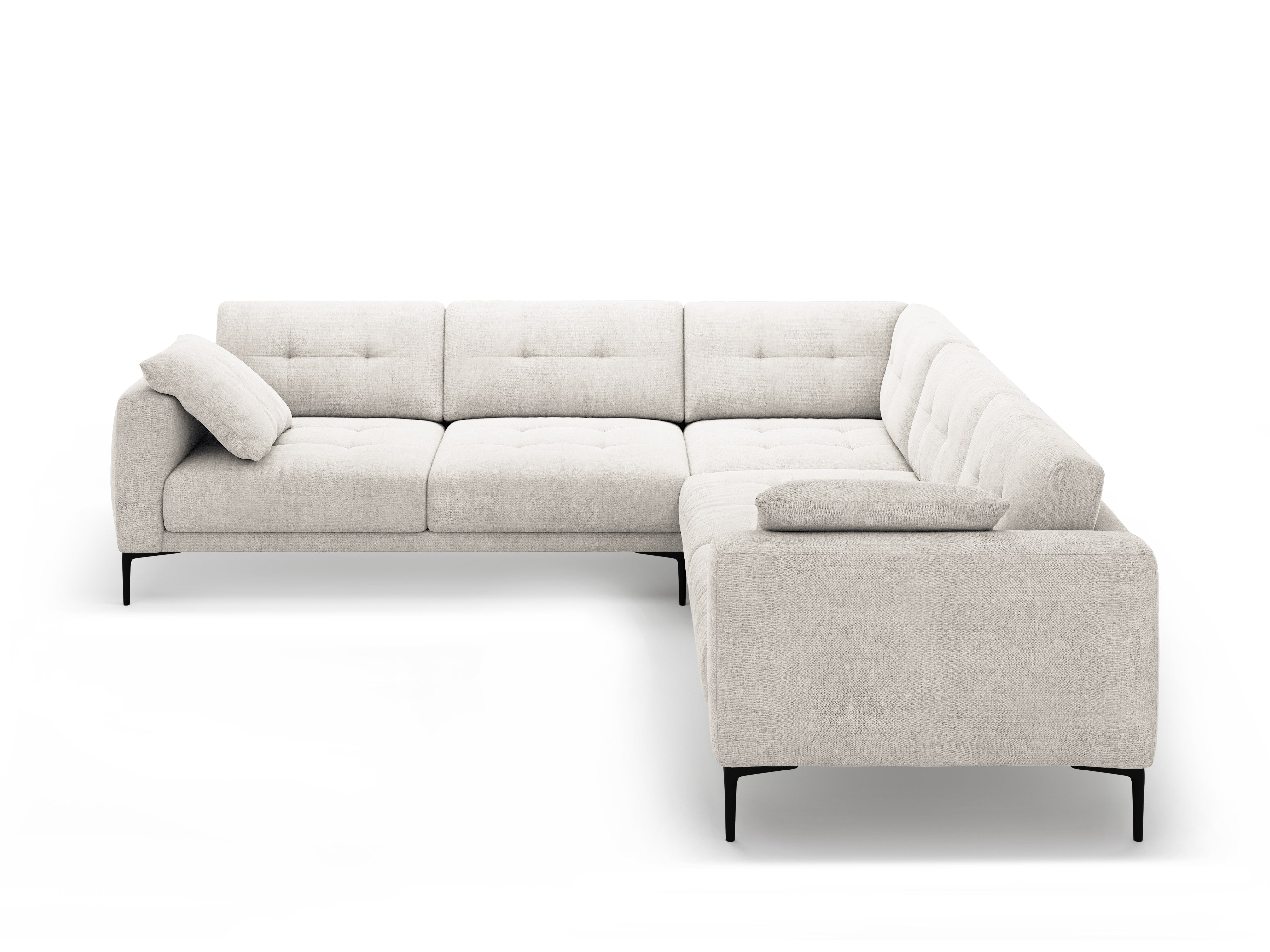 Symmetrical Corner Sofa BEMY Beige Chenille