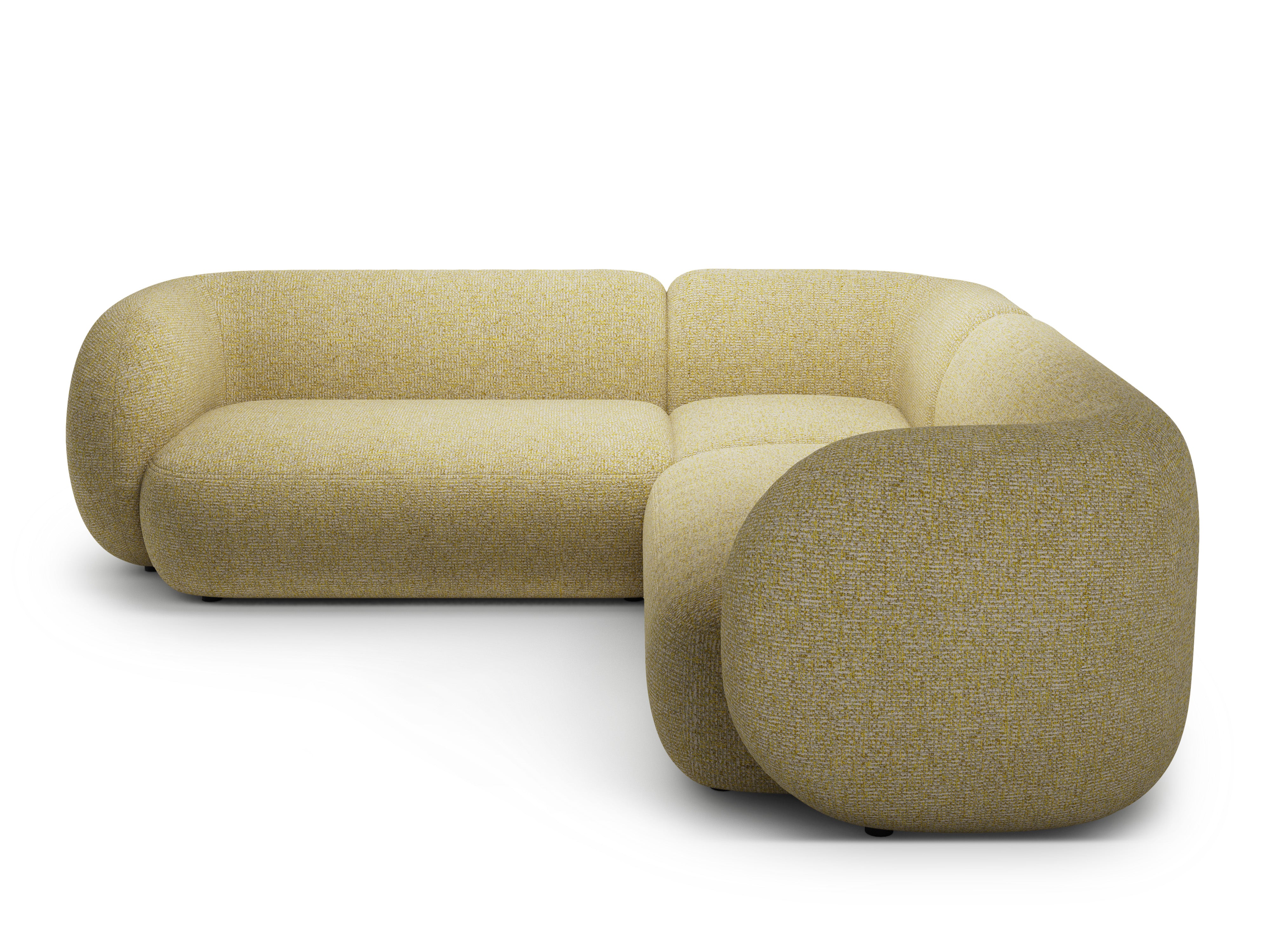 Symmetrical Corner Sofa KATE Yellow Melange