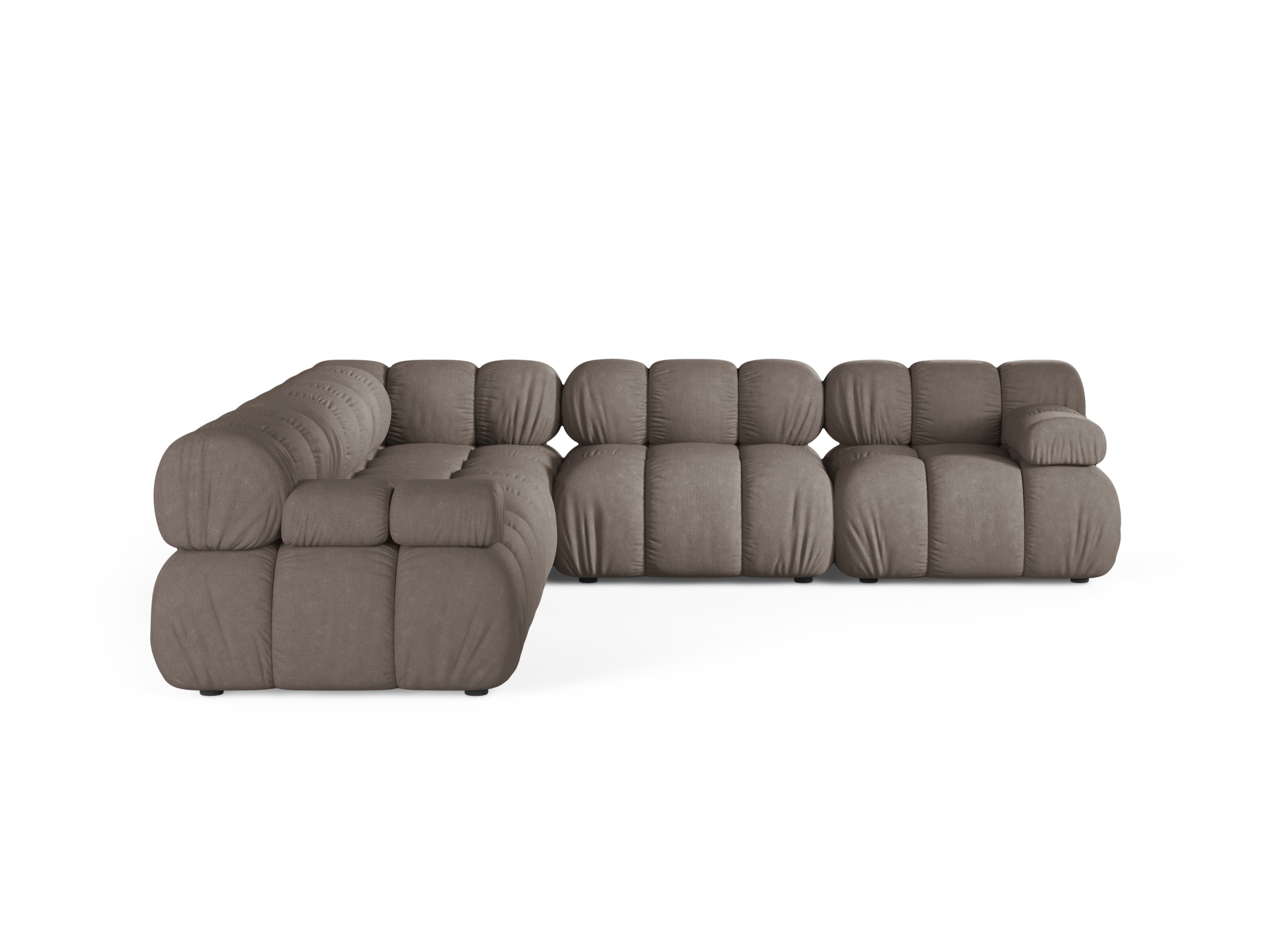 Symmetrische Eckcouch BELLIS in dunklem Cappuccino