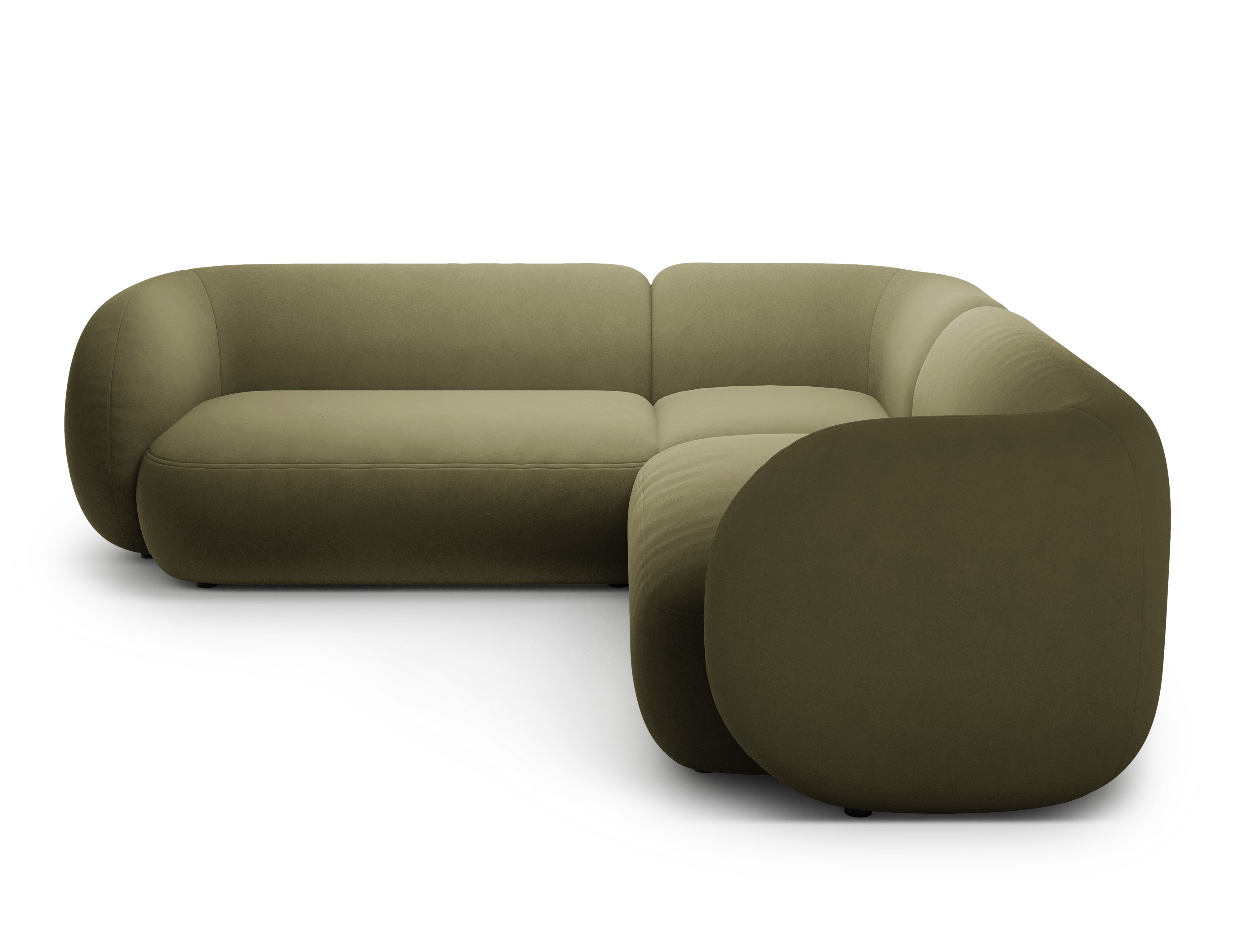 Symmetrisches Samtsofa KATE in Grün