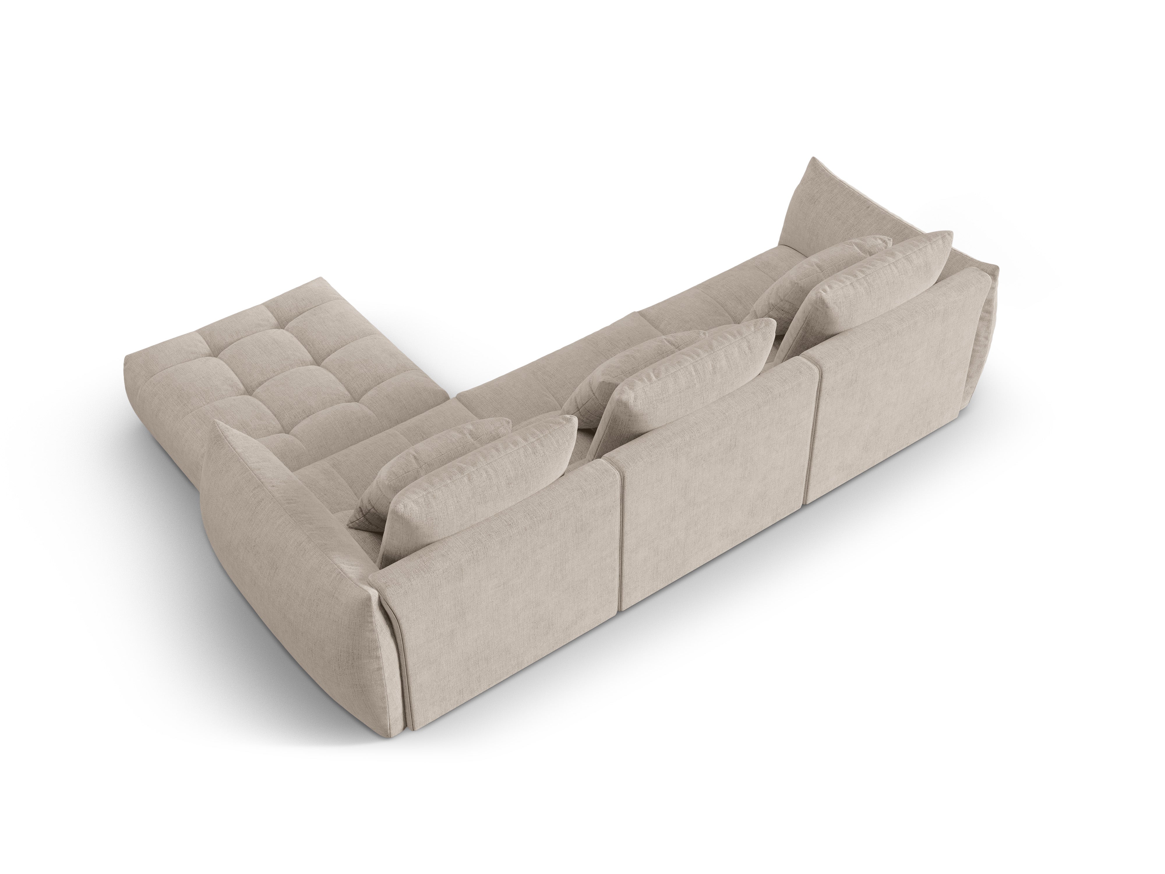 Modulares Ecksofa BLOOM dunkelbeige Chenille