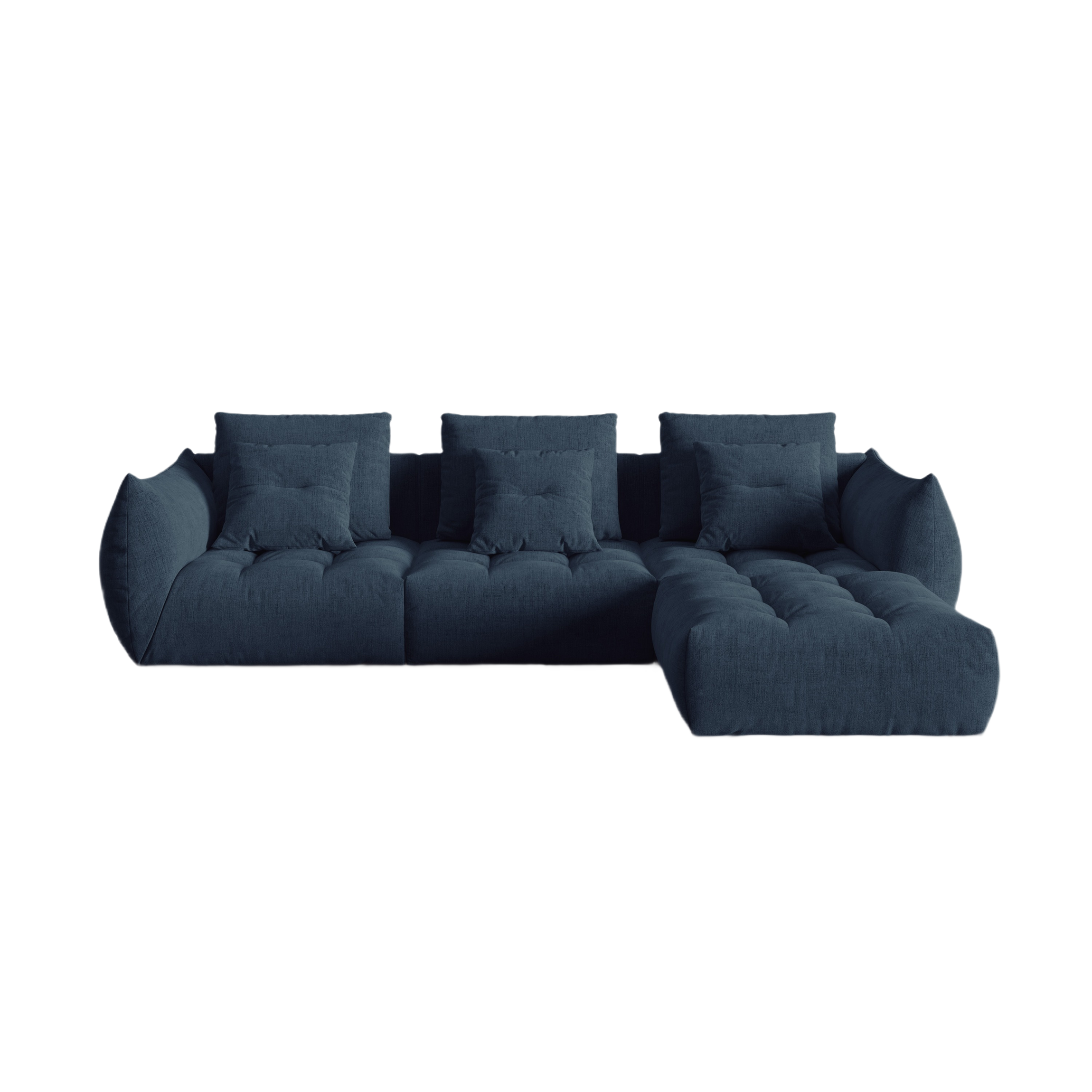 Modular Corner Sofa BLOOM Dark Blue Chenille