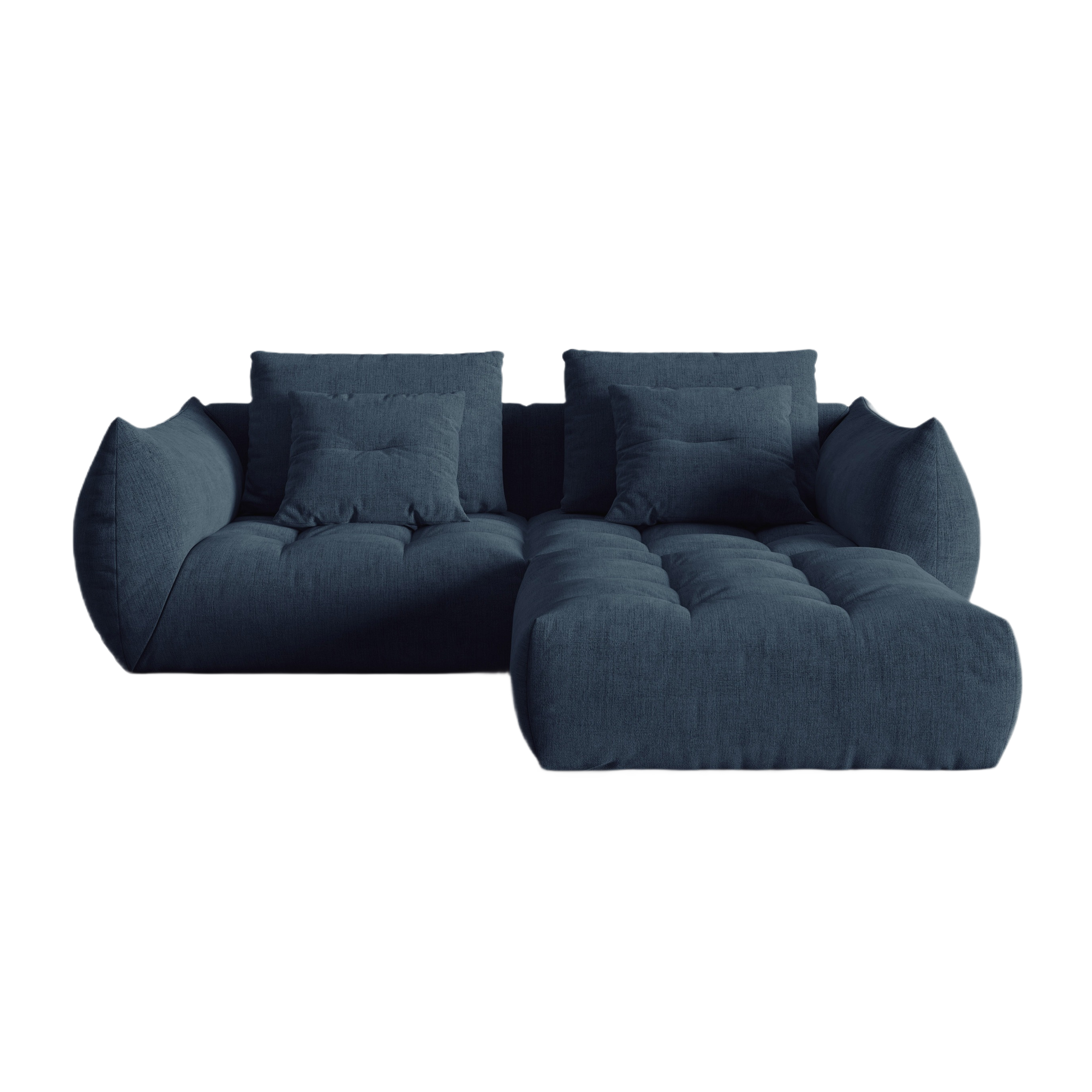 Modular Corner Sofa 3-Seater BLOOM Navy Chenille