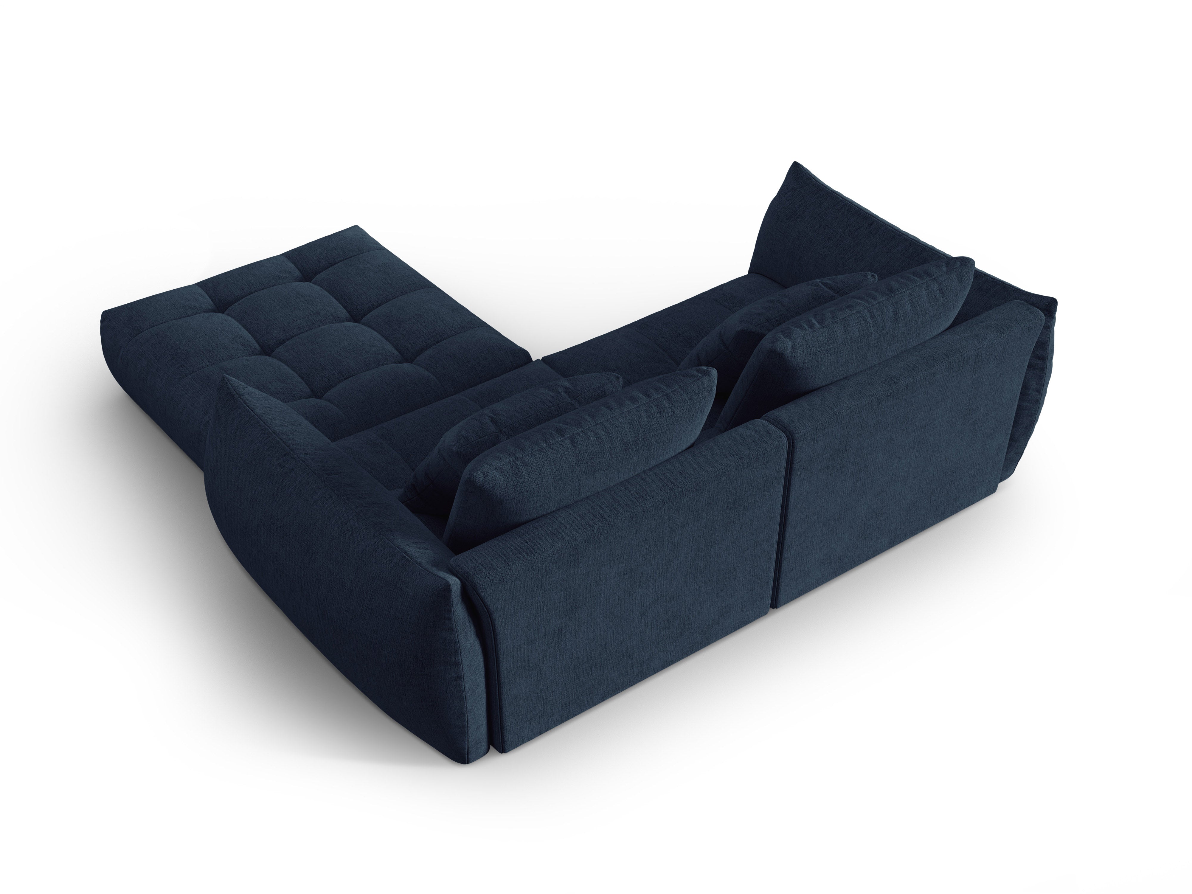 Modular Corner Sofa 3-Seater BLOOM Navy Chenille