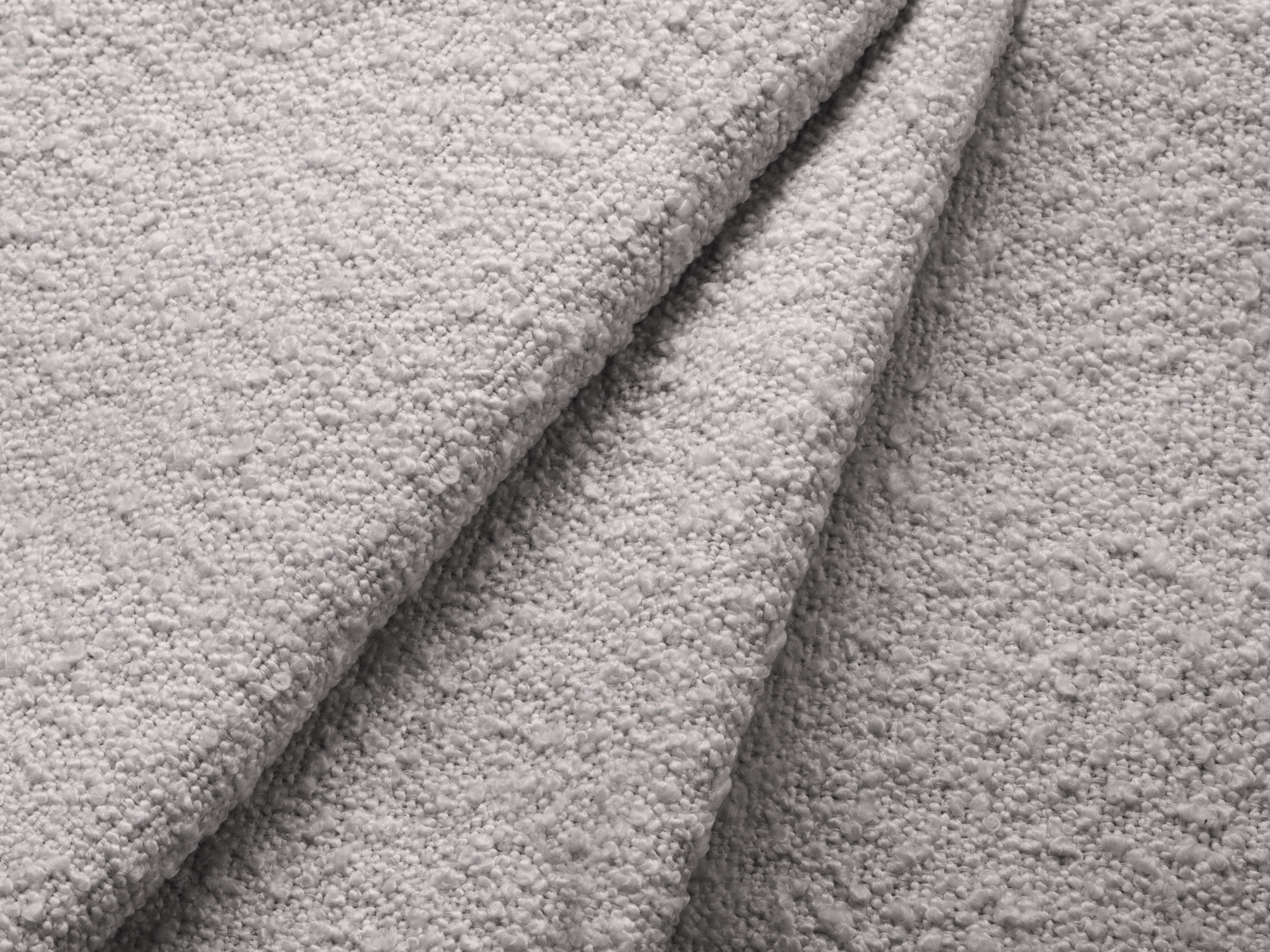 Left-facing corner sofa bed JODIE light gray boucle
