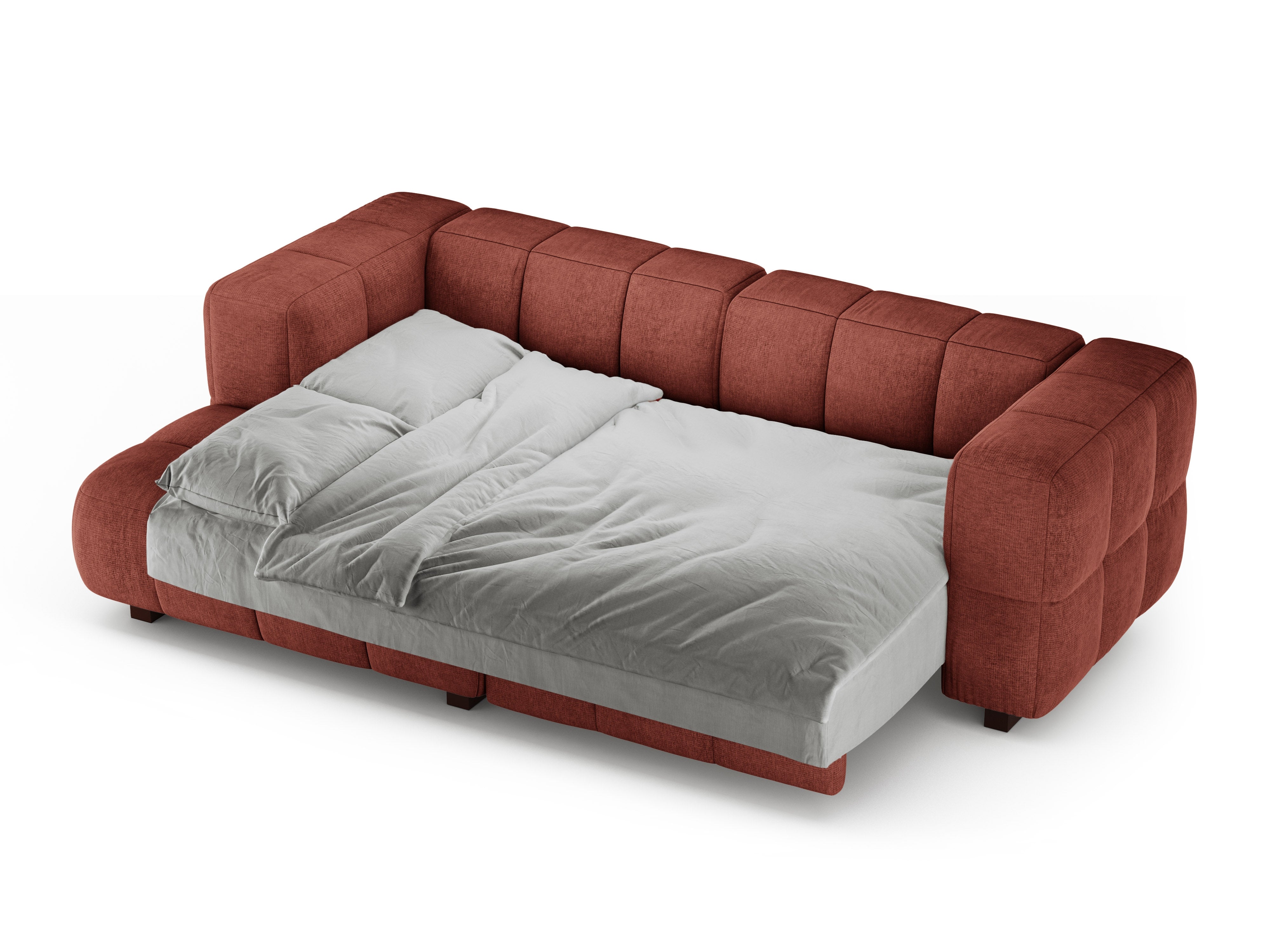 Ecksofa links mit Schlaffunktion PUMA koralle