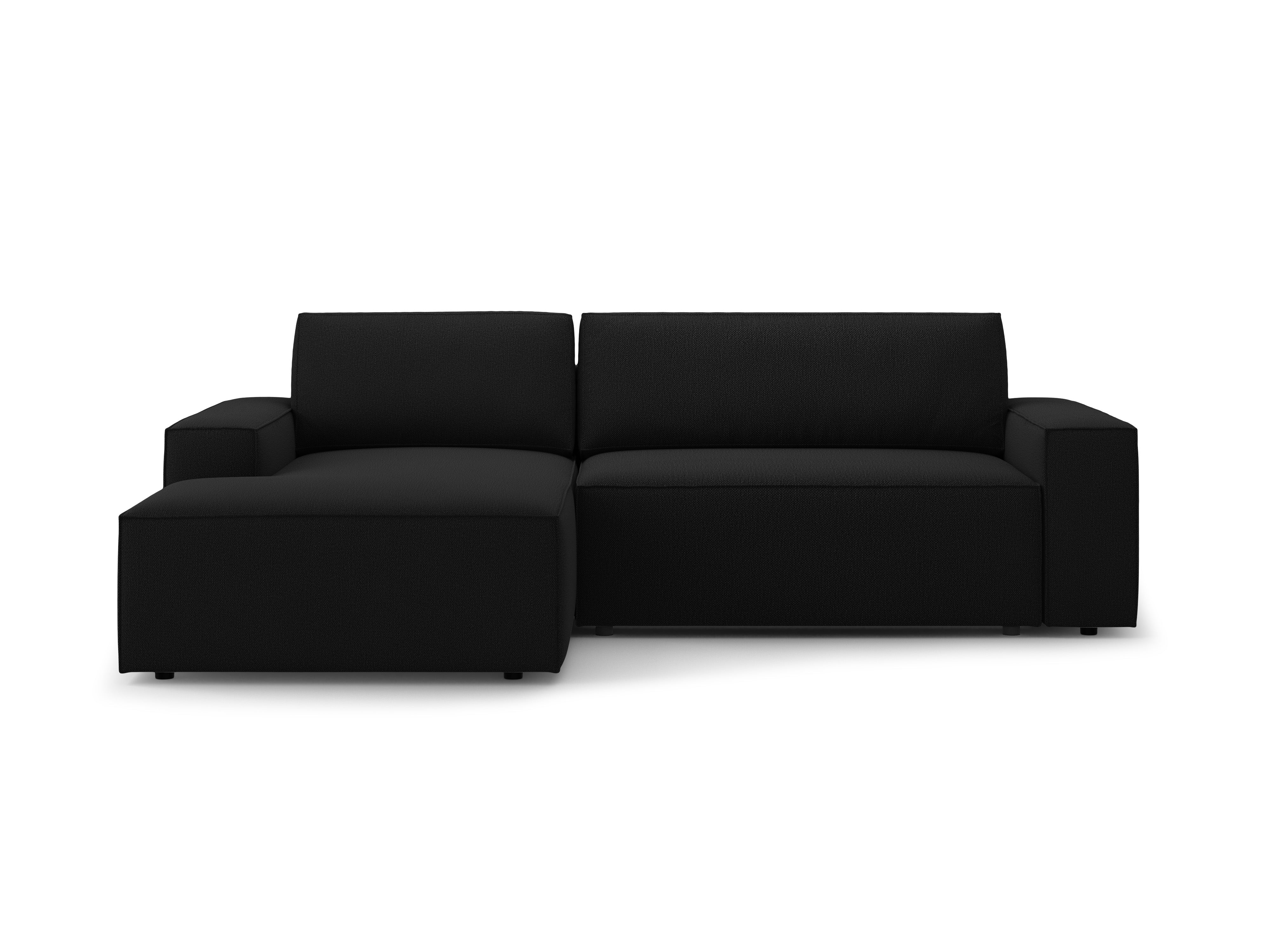 Left-sided corner sofa bed JODIE black