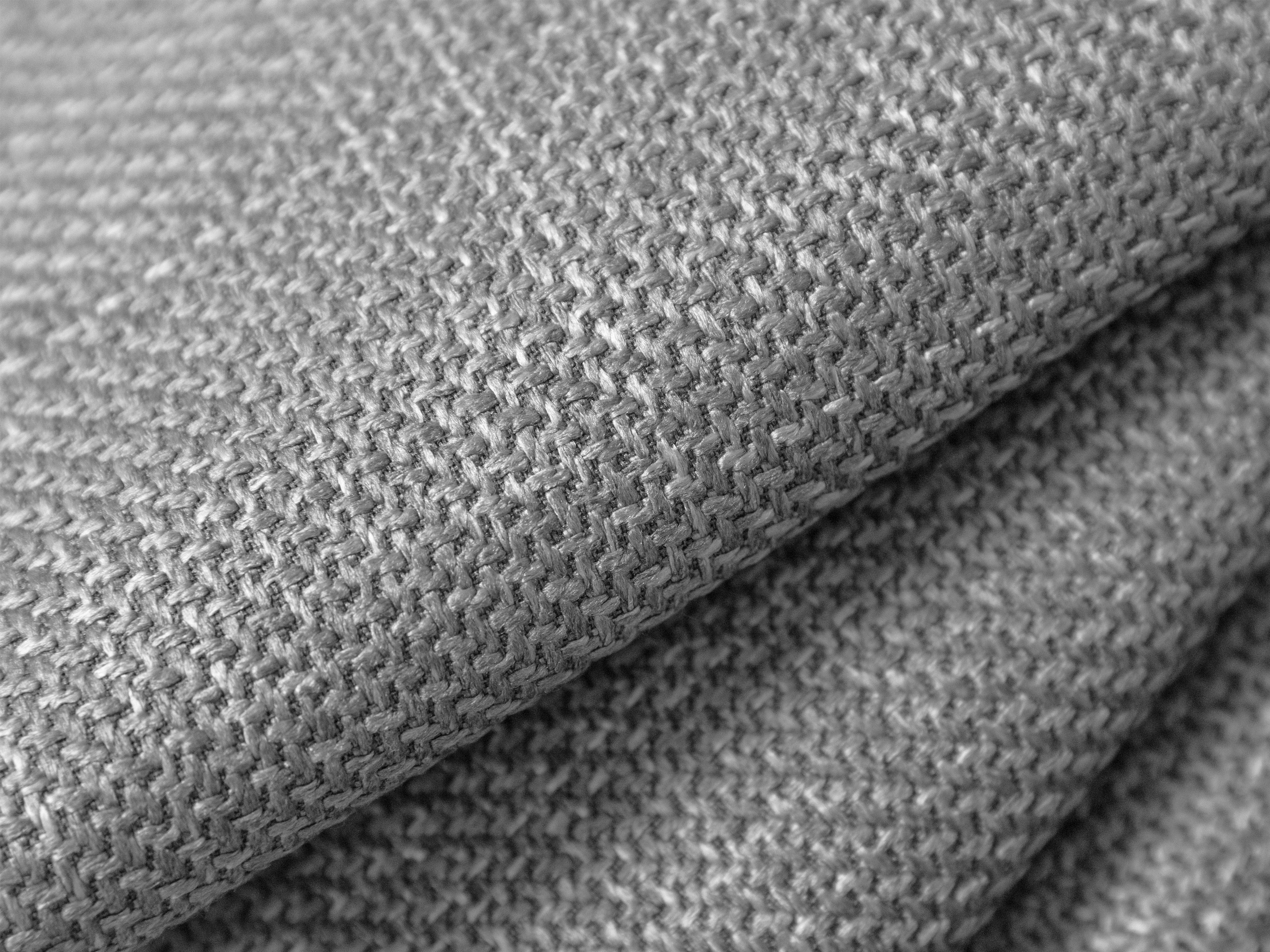 Linksseitiges 4-Sitzer Schlafsofa GLORIA in hellgrauem Chenille