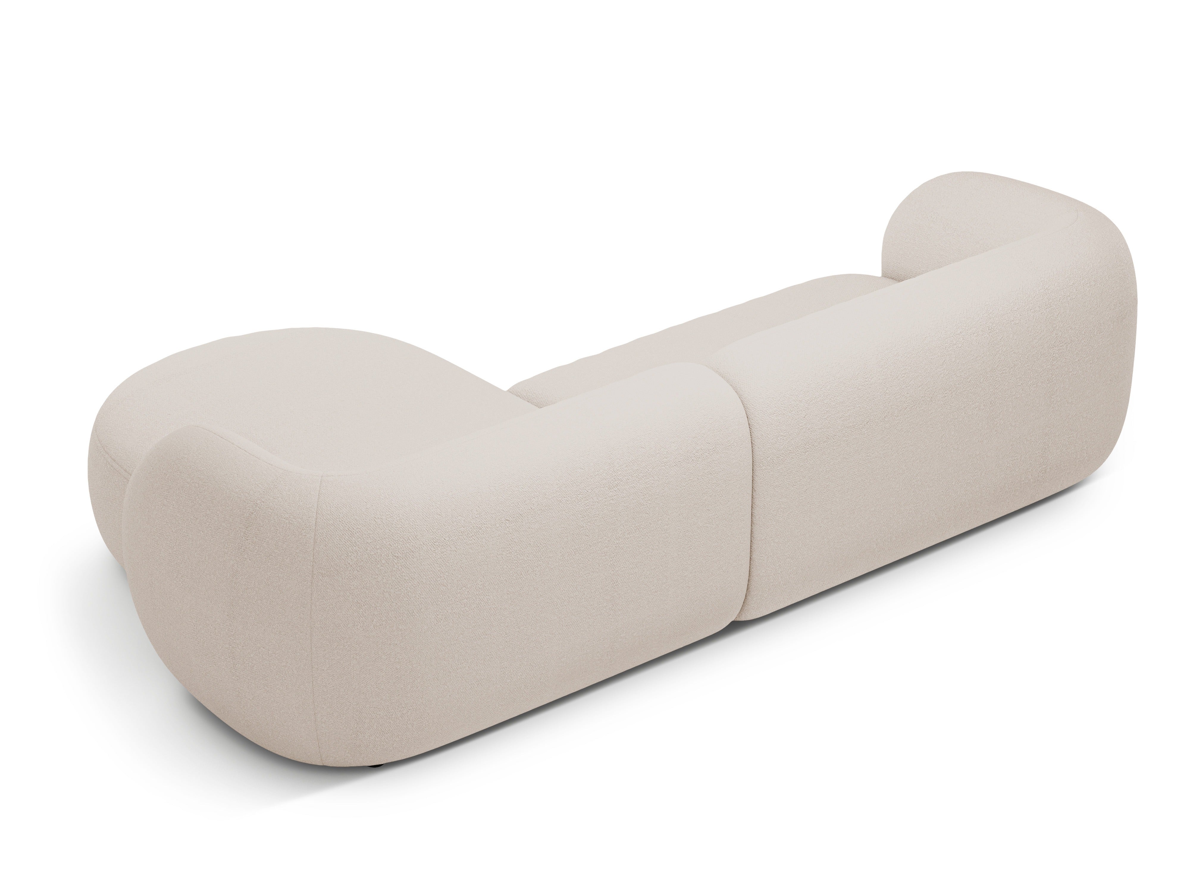 Rechtsseitige 3-Sitzer-Eckcouch KATE beige Boucle