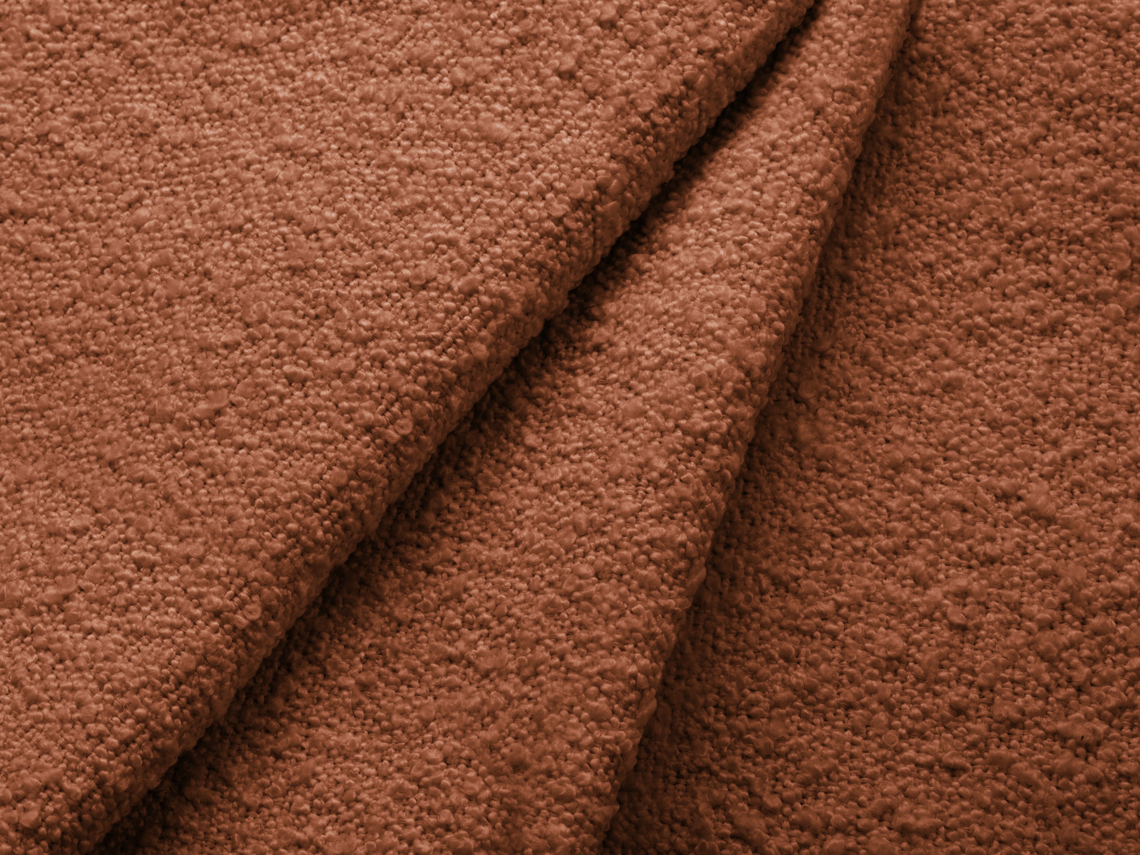 Narożnik lewostronny 3-osobowy KATE terracotta boucle – sofa narożna