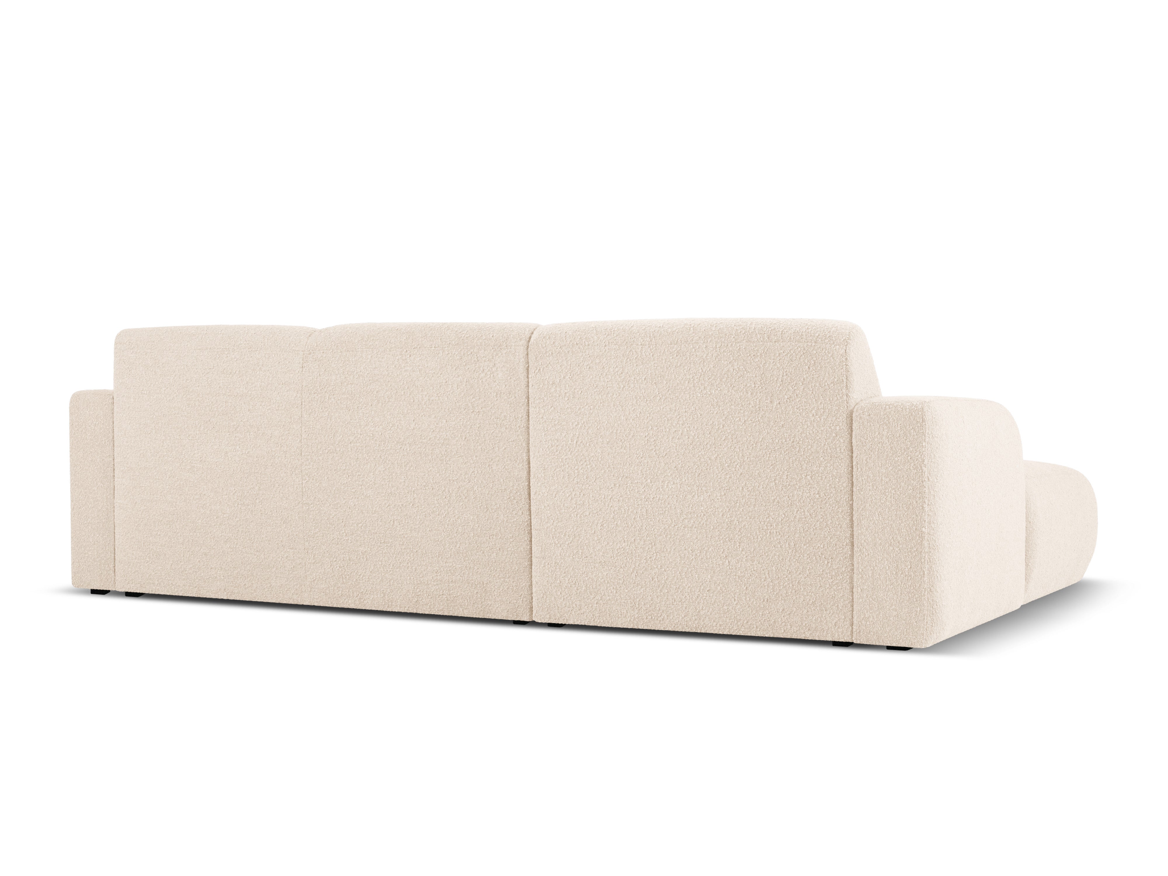 Narożnik w tkaninie boucle lewostronny MOLINO beżowy – Micadoni