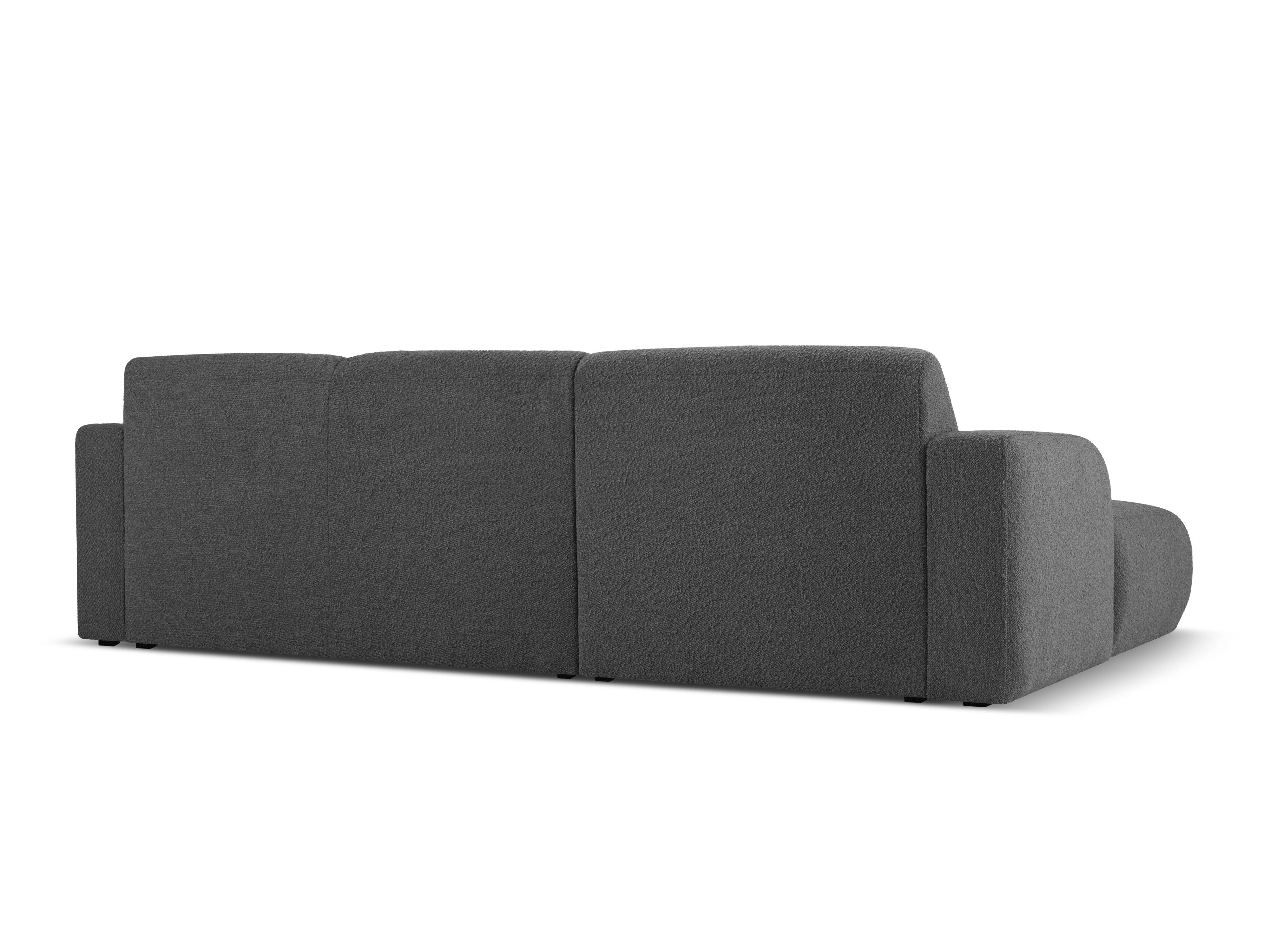 Narożnik w tkaninie boucle lewostronny MOLINO ciemnoszary – Micadoni