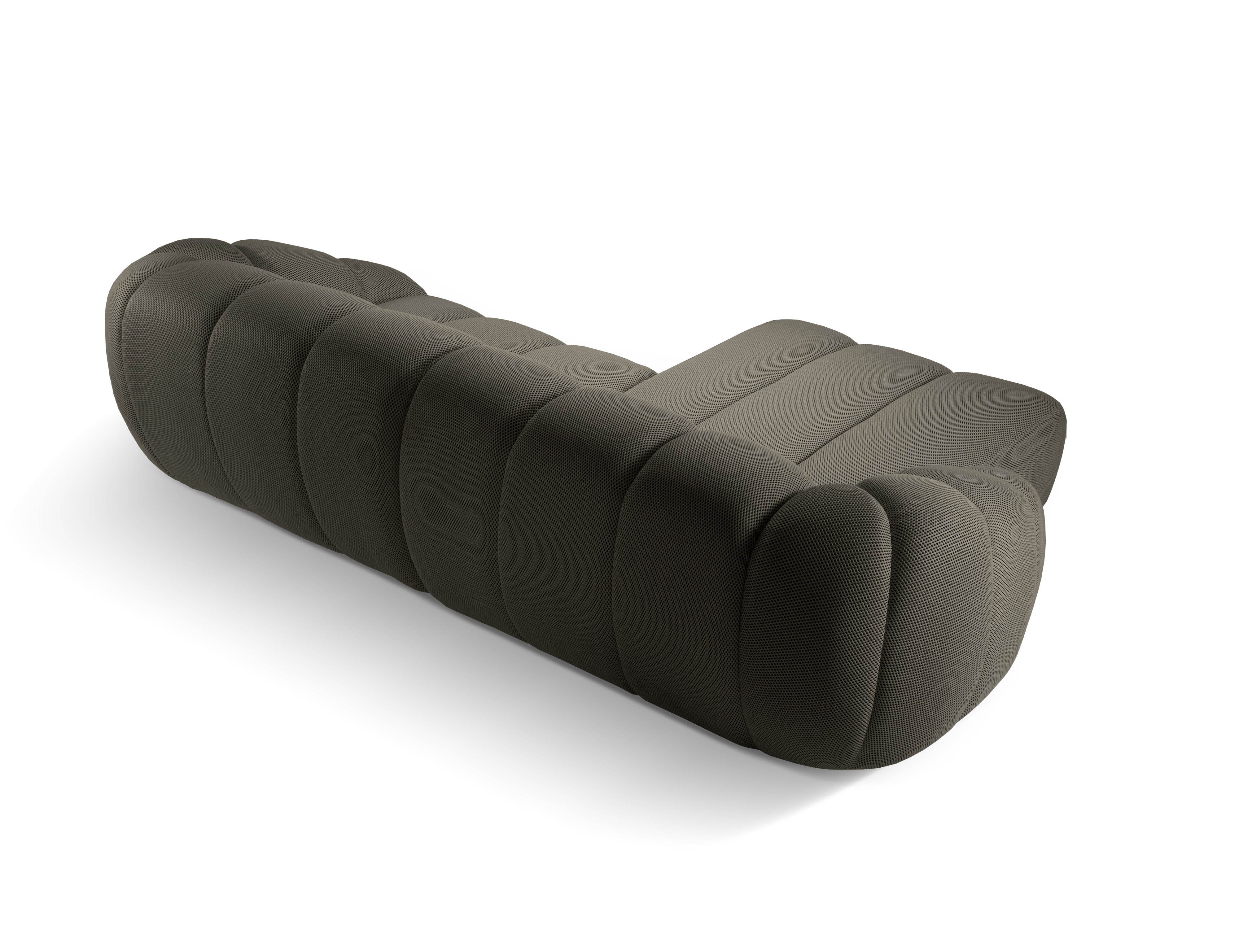 4-seater left-facing corner sofa DIANA steel