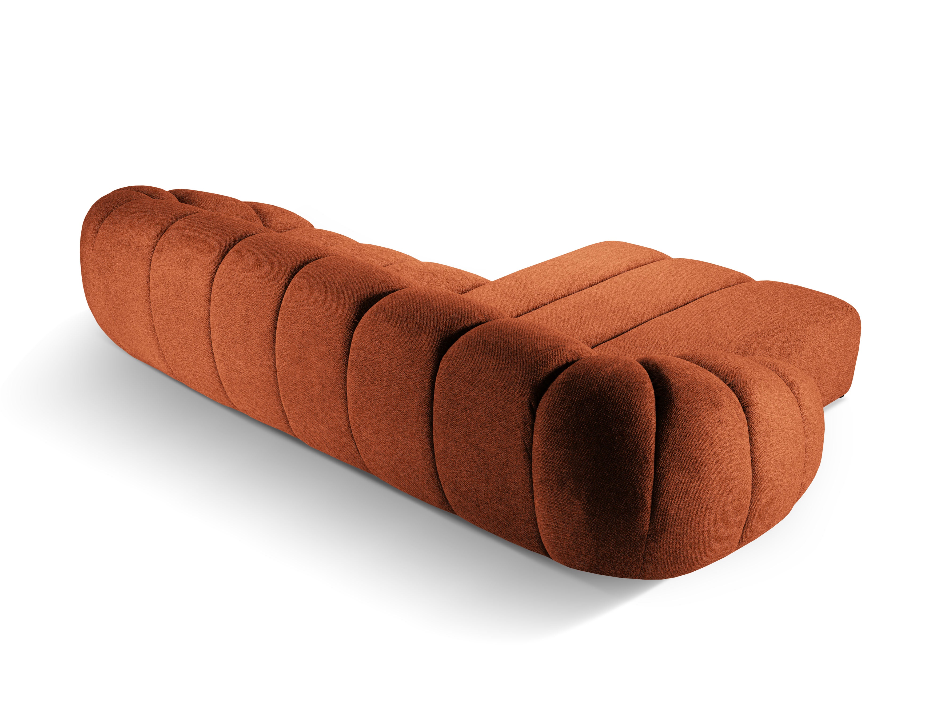 4-sitzige linke Eckcouch DIANA terracotta Chenille