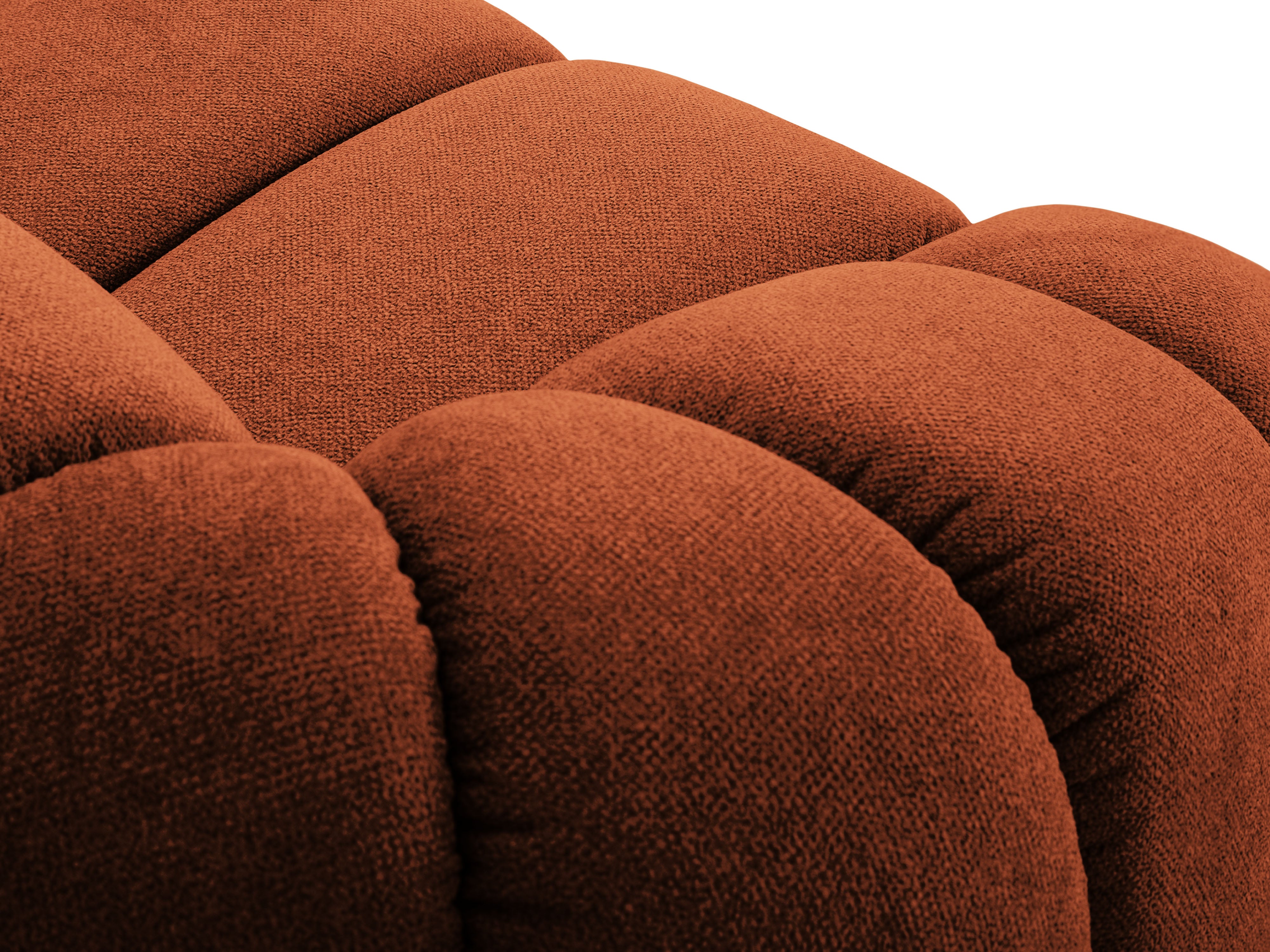 4-sitzige linke Eckcouch DIANA terracotta Chenille