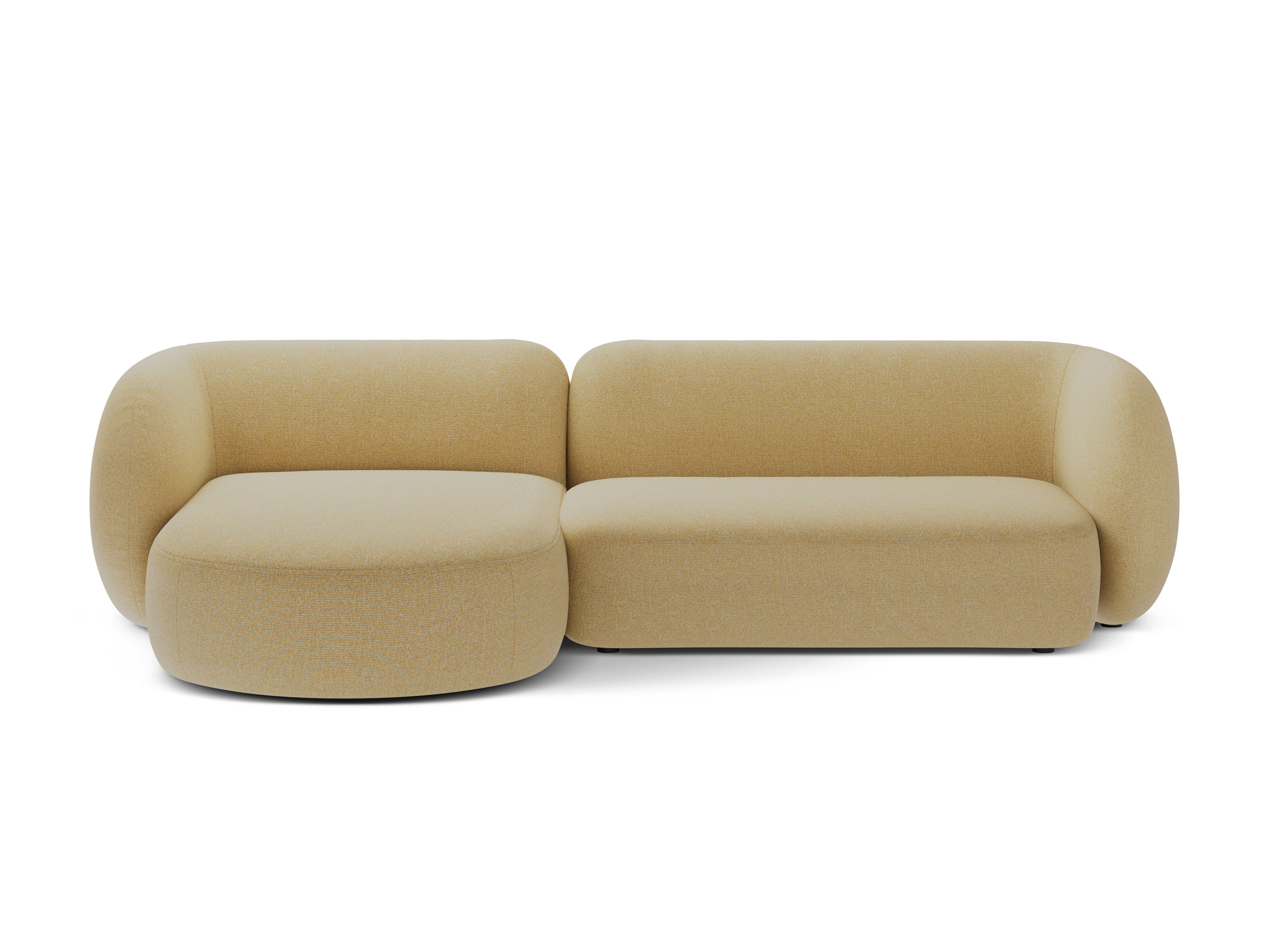 Linksseitiges 3-Sitzer-Sofa KATE in gelbem Melange