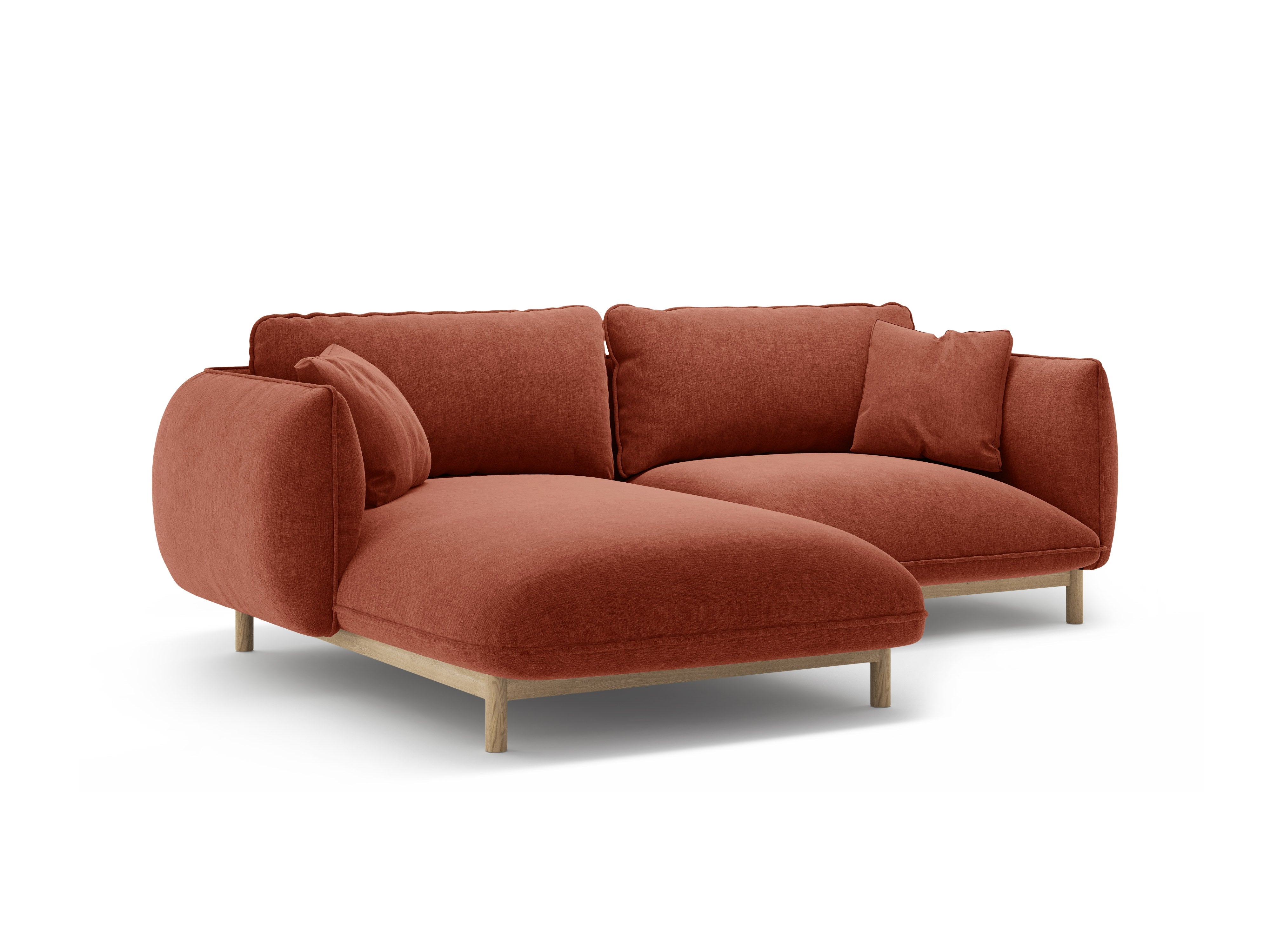 Left-sided corner sofa ADA in chestnut chenille
