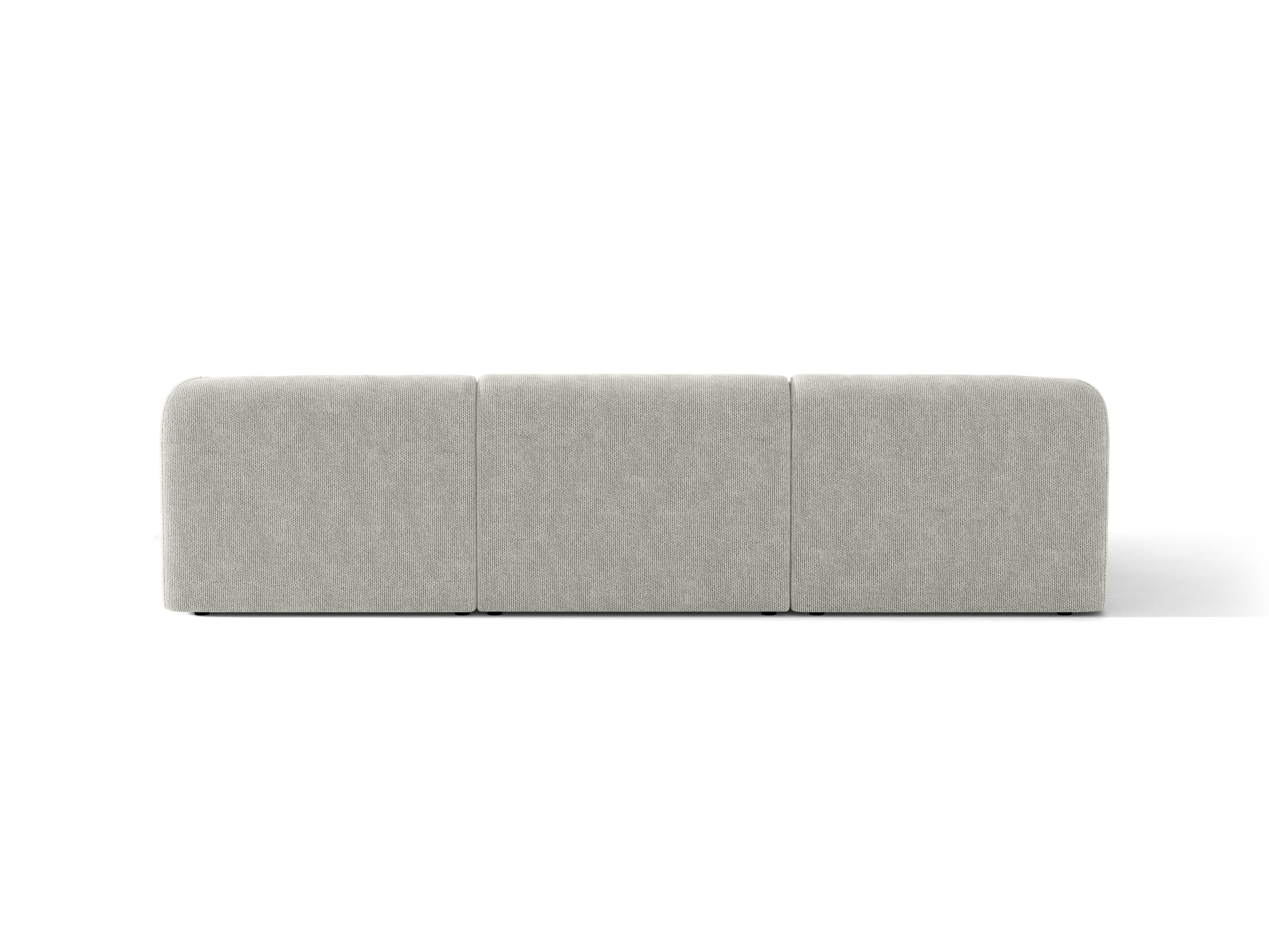 4-sitziges linksseitiges Ecksofa MILEY graues Chenille