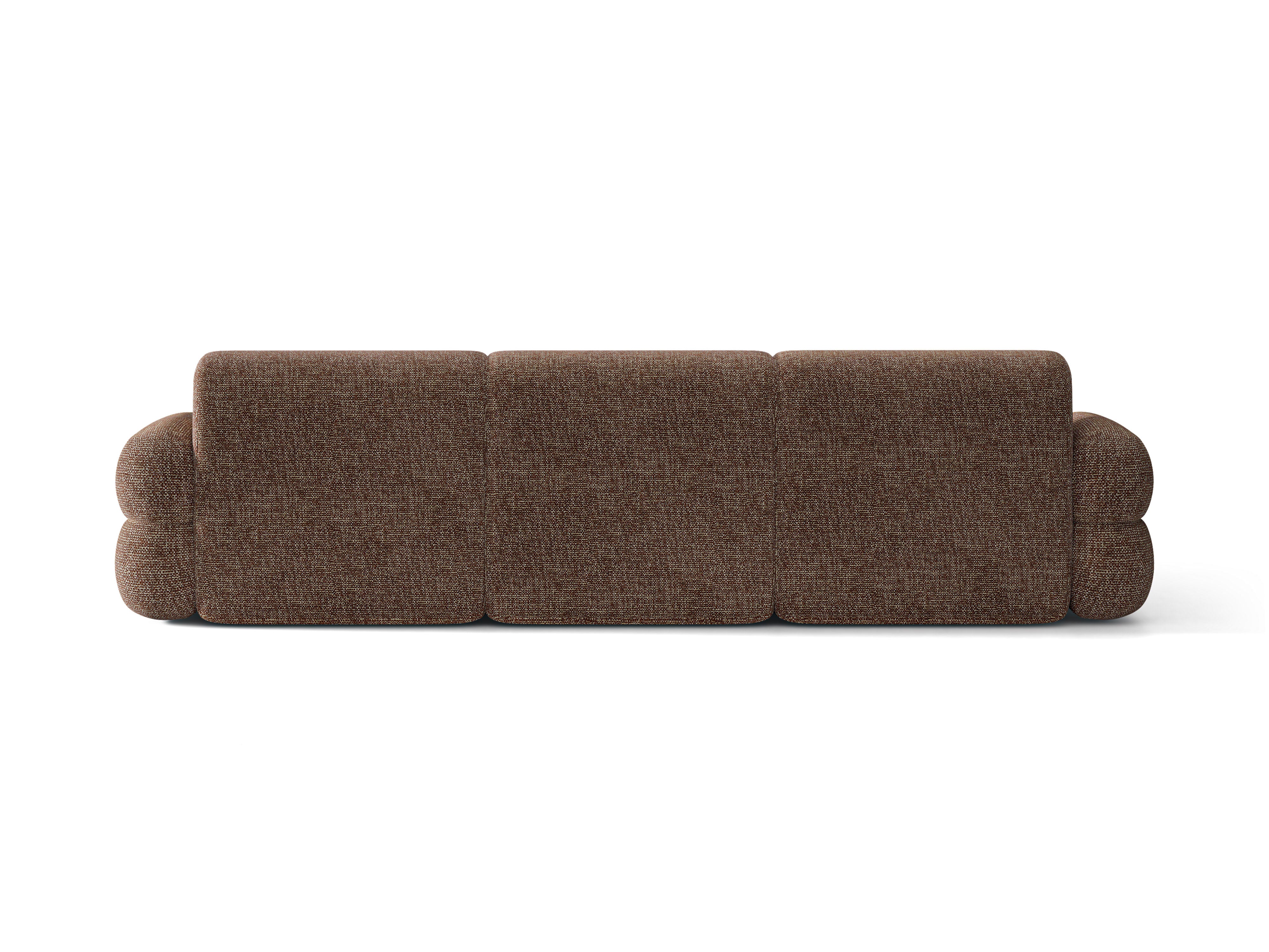 Linker NEO-Ecksofa in braun meliert