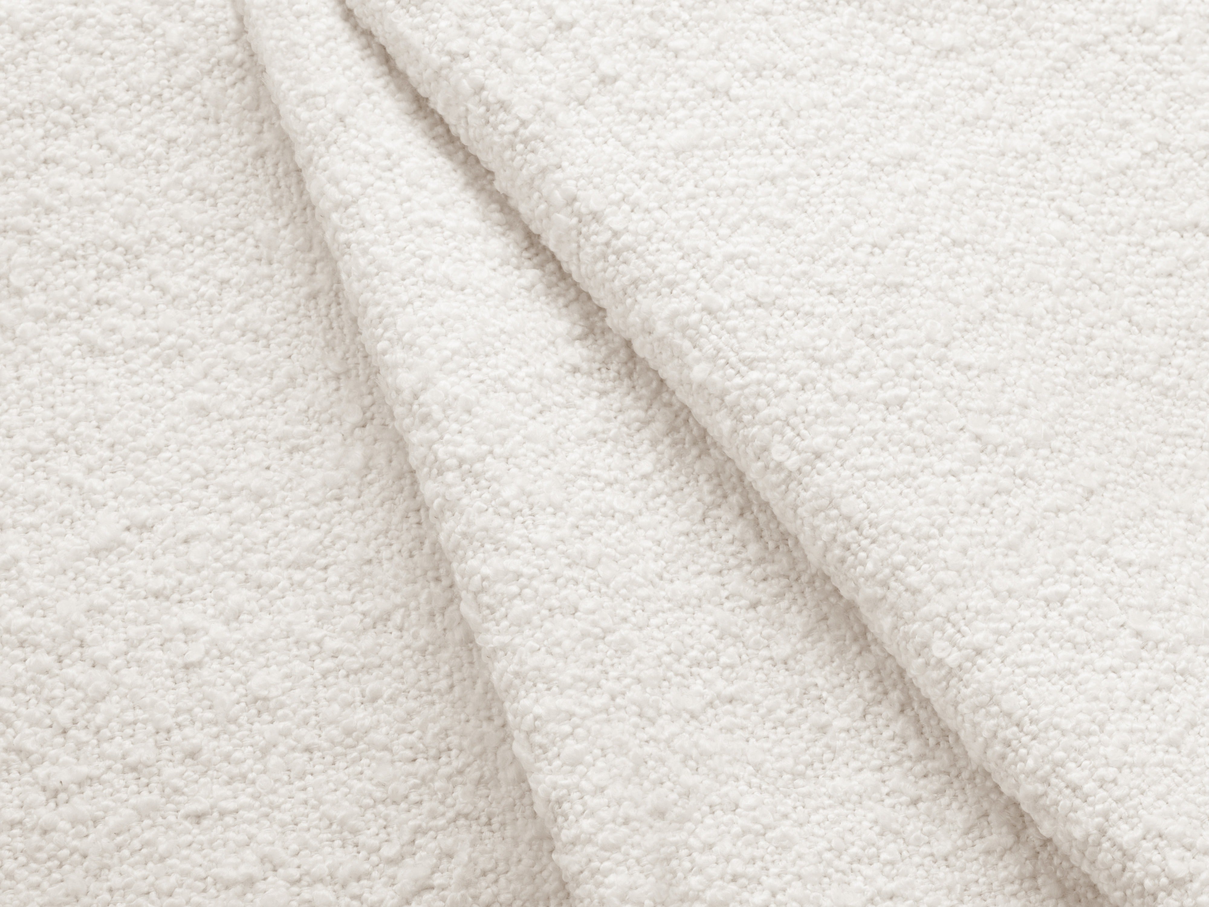 Right-facing 4-seater sofa KATE white boucle