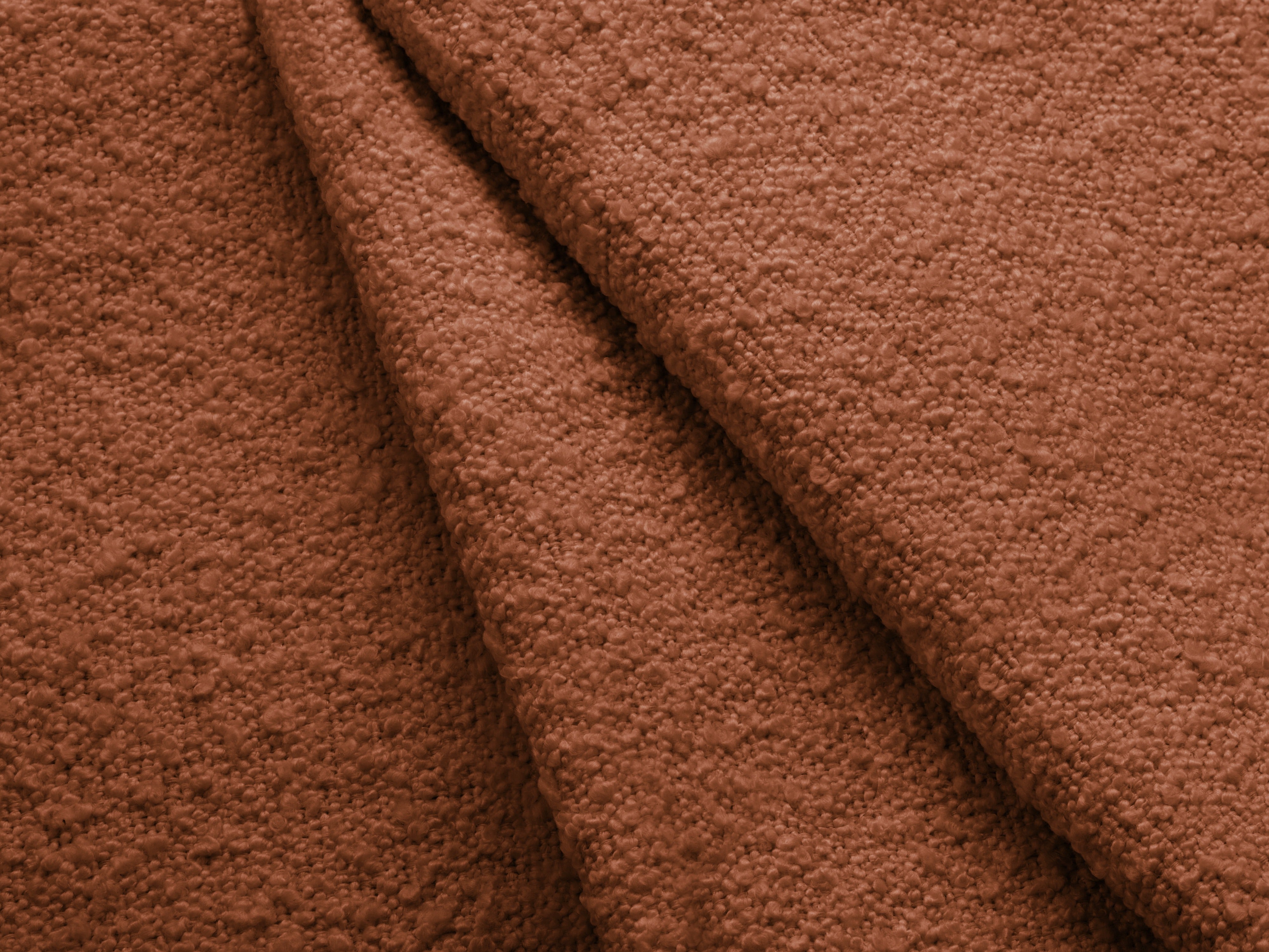 Right-facing 4-seater sofa KATE terracotta boucle