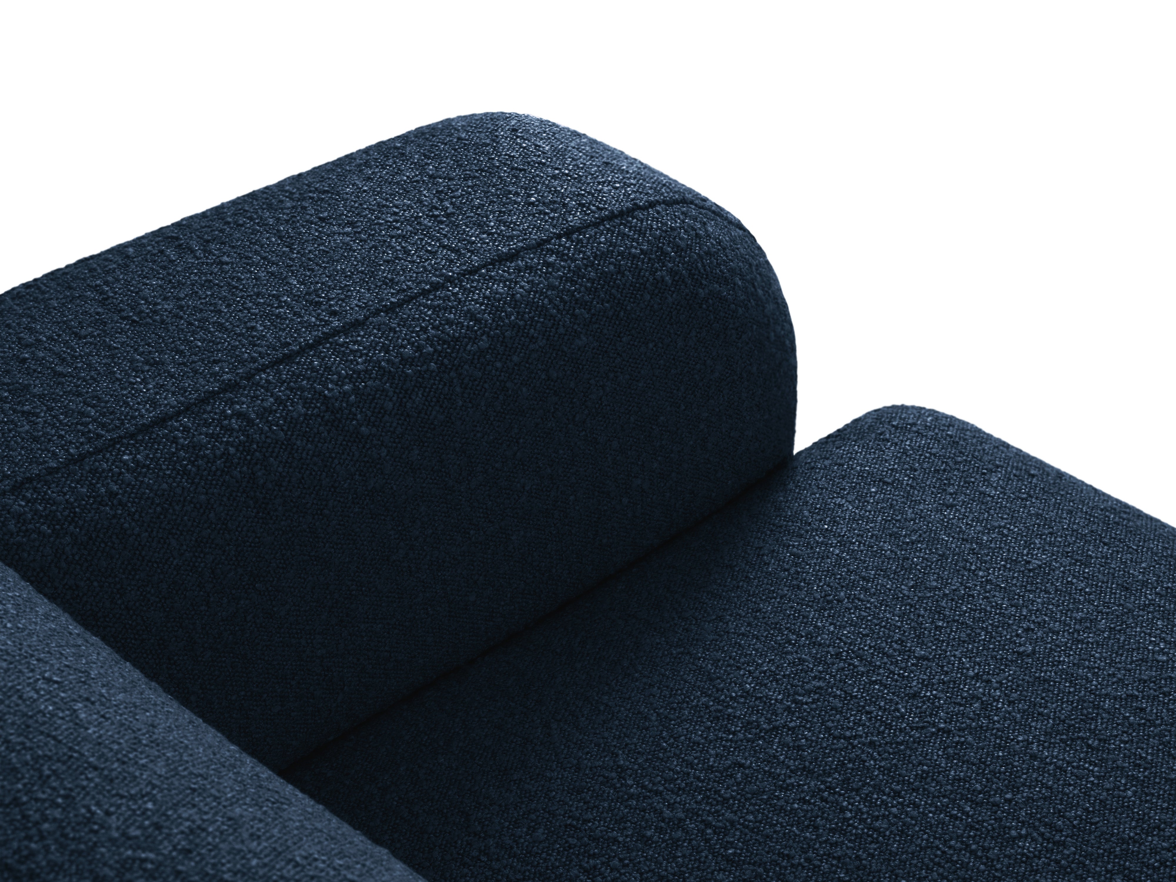 Narożnik w tkaninie boucle lewostronny otwarty MOLINO granatowy Micadoni    Eye on Design