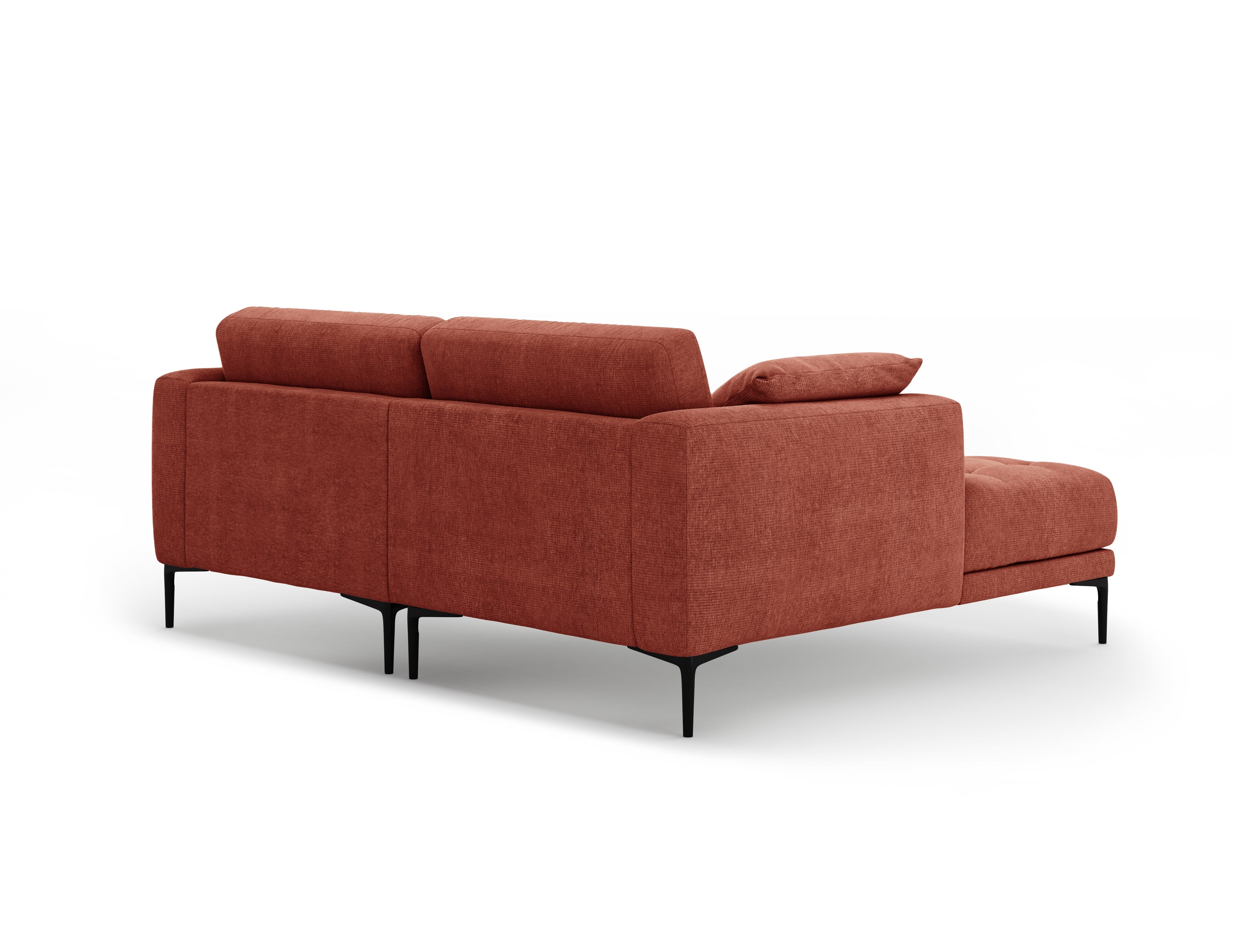 Left-facing corner sofa BEMY coral chenille