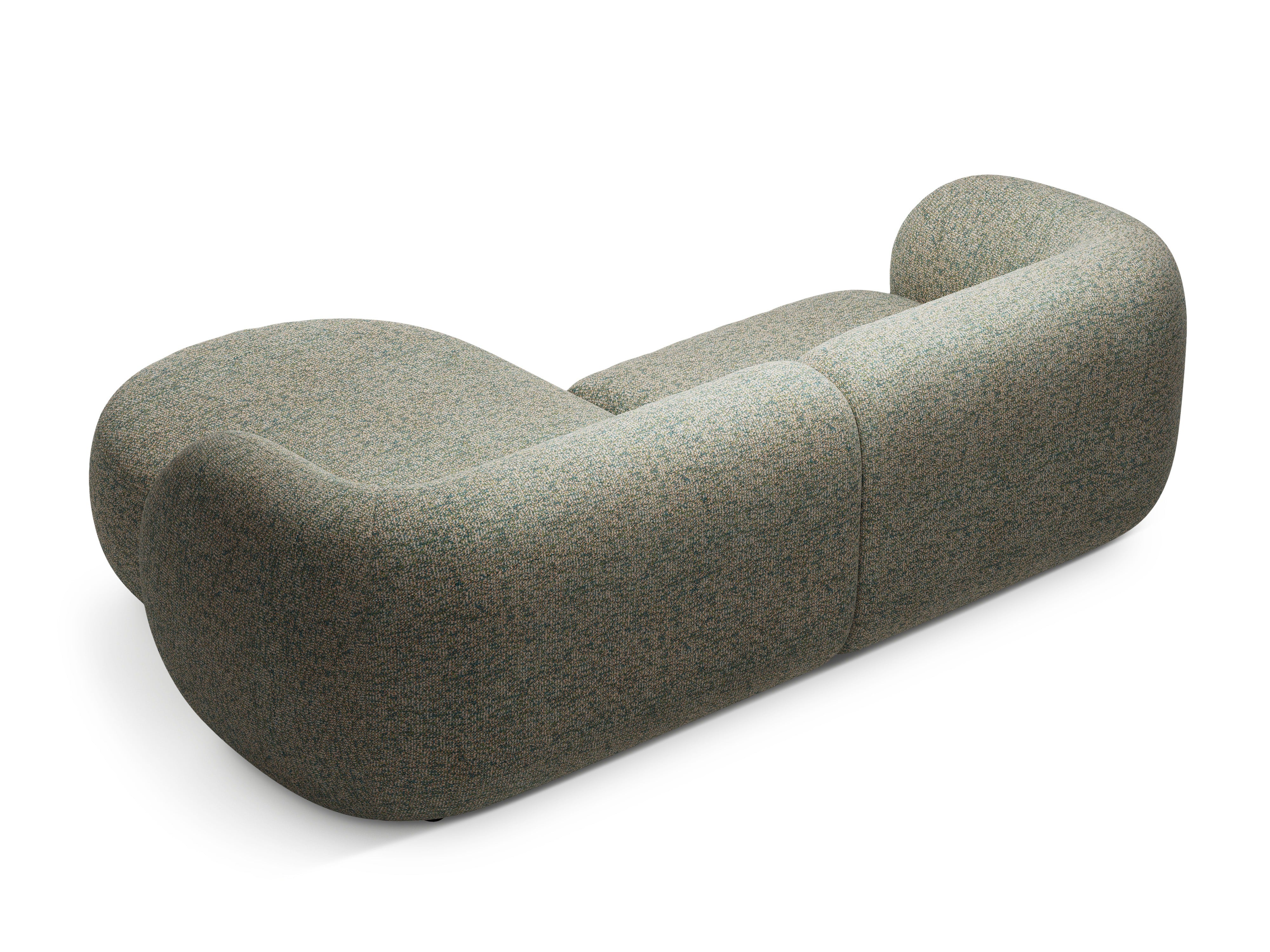 Rechtsseitige 2-Sitzer-Eckcouch KATE hellgrün meliert