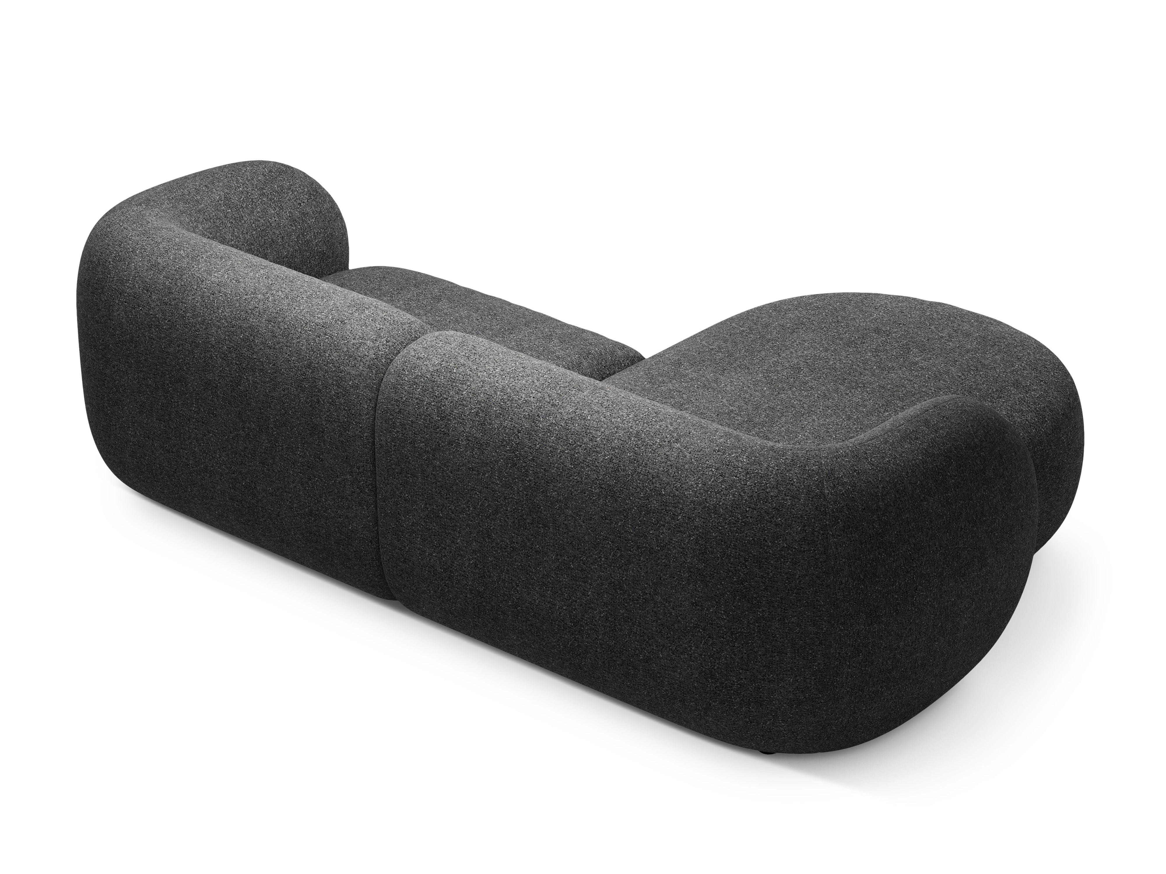 Left-sided 2-seater corner sofa KATE dark gray mélange