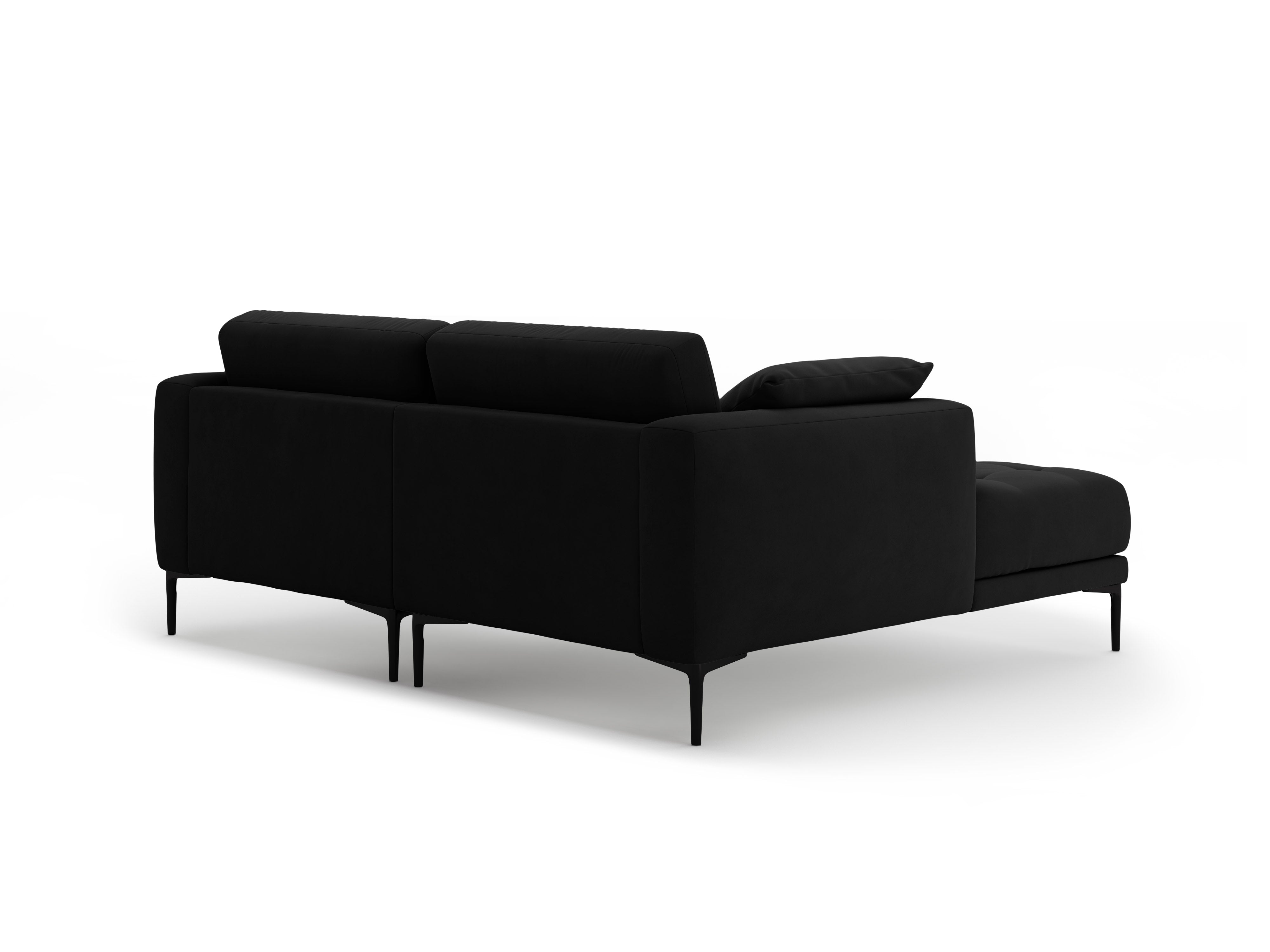 Left-facing velvet corner sofa BEMY black