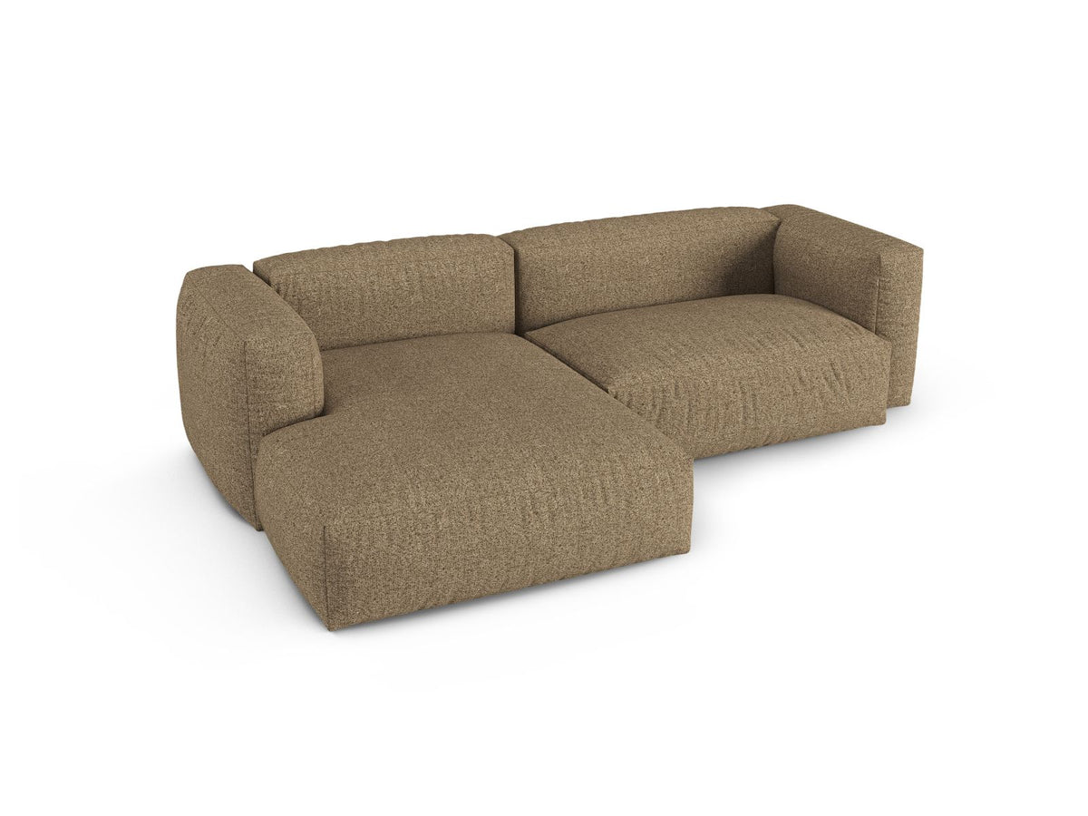 Narożnik lewostronny 2-osobowy XL MARTINA cappuccino boucle – ujęcie tylne
