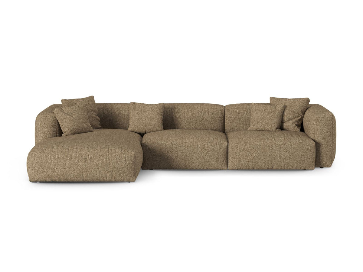 Narożnik lewostronny 3-osobowy XL MARTINA cappuccino boucle – Micadoni