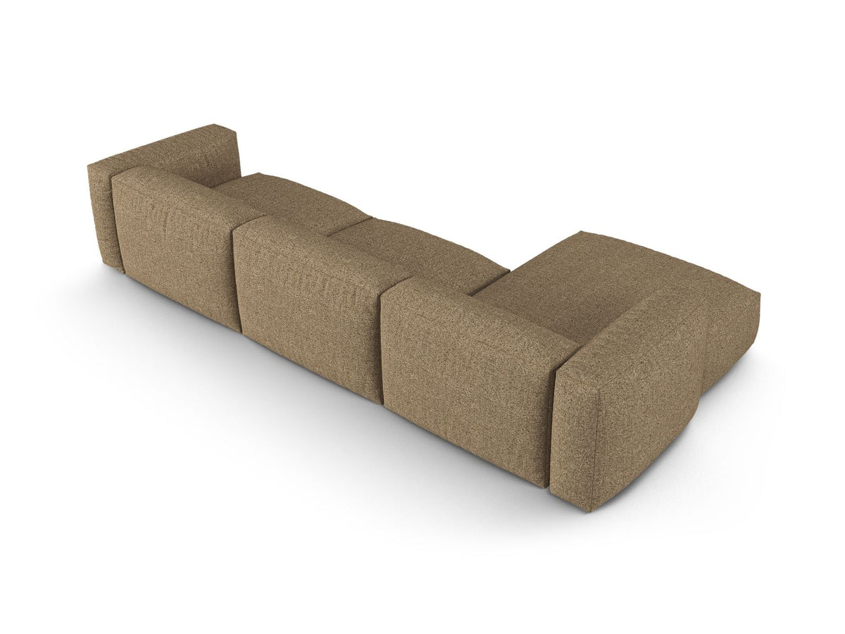 Narożnik lewostronny 3-osobowy XL MARTINA cappuccino boucle – detal tkaniny