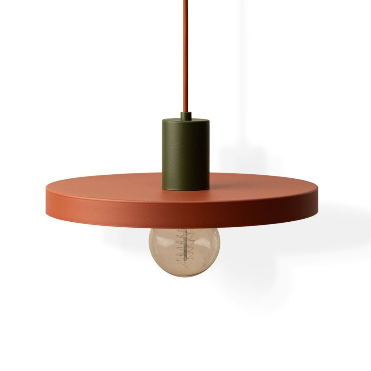 Lampa wisząca ORI zielony i ceglasty – Micadoni