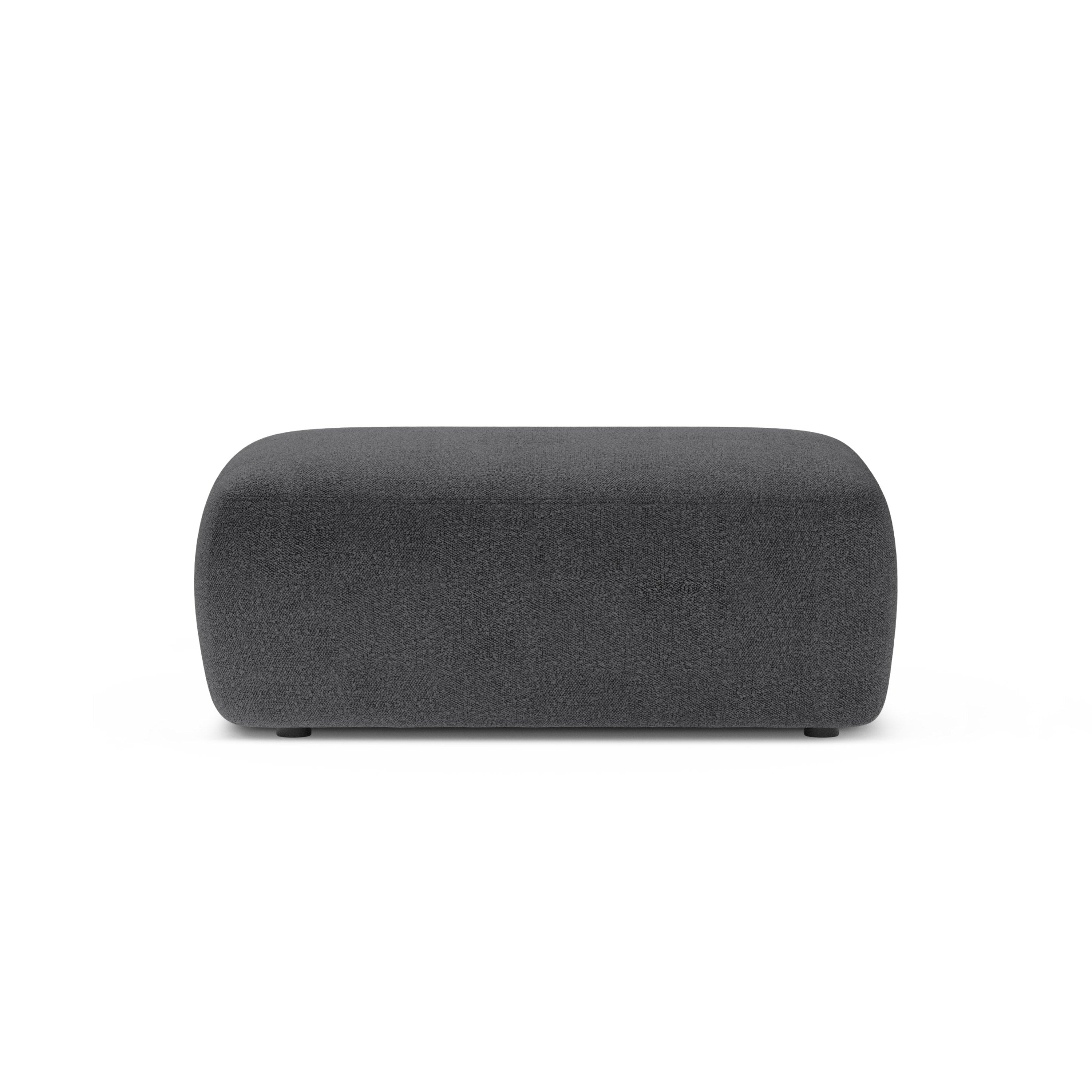 Rectangular pouf KATE dark gray boucle