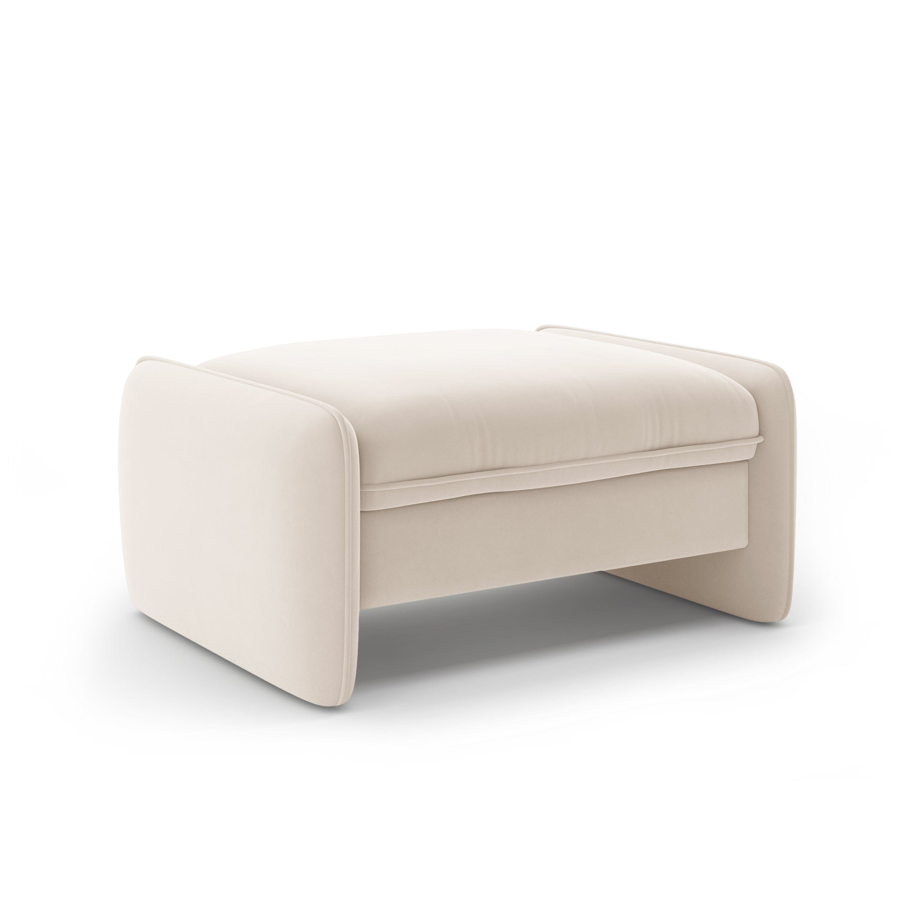 Samtpouf GEORGIA in Hellbeige