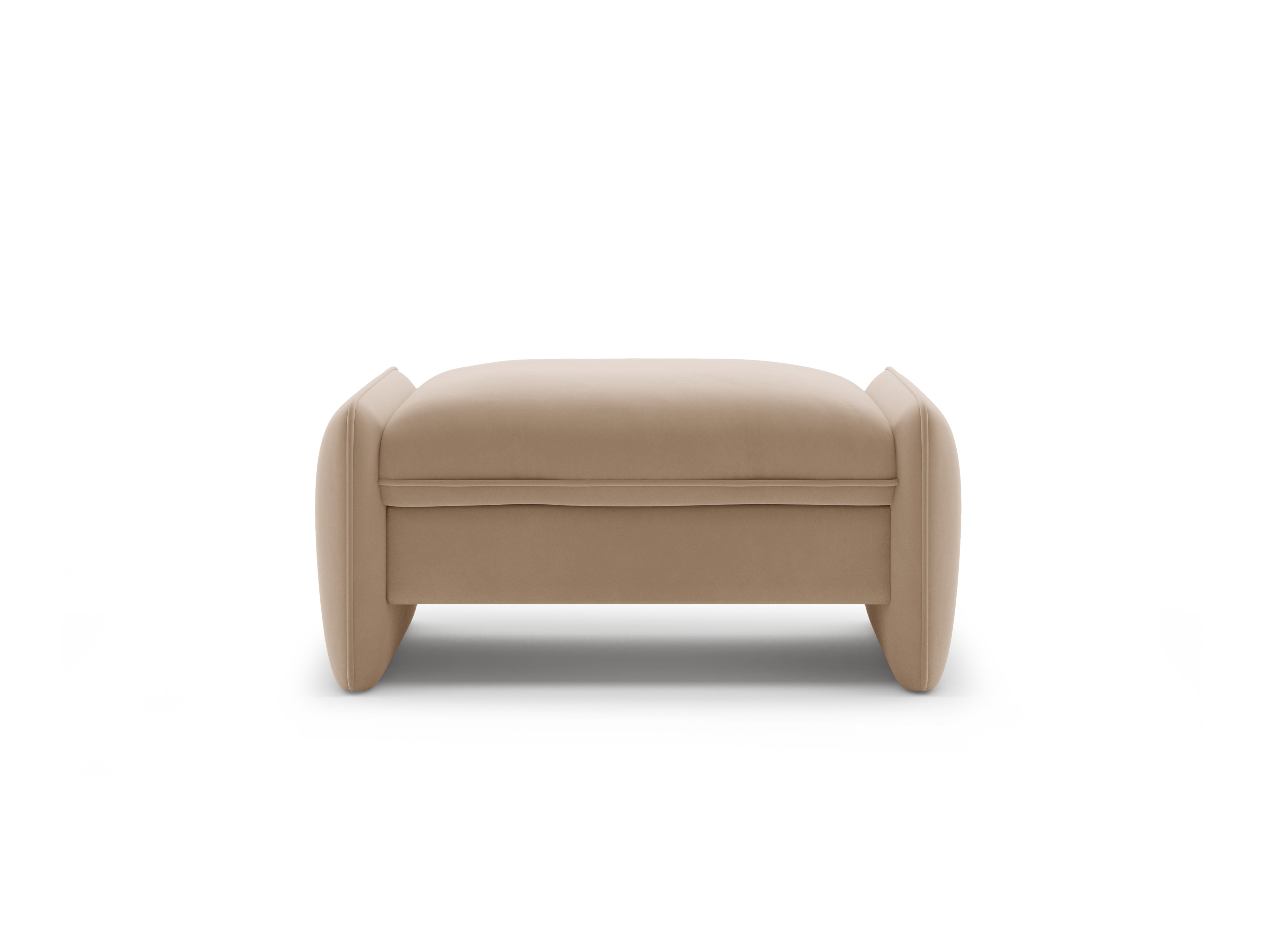 Samt-Pouf GEORGIA in Beige