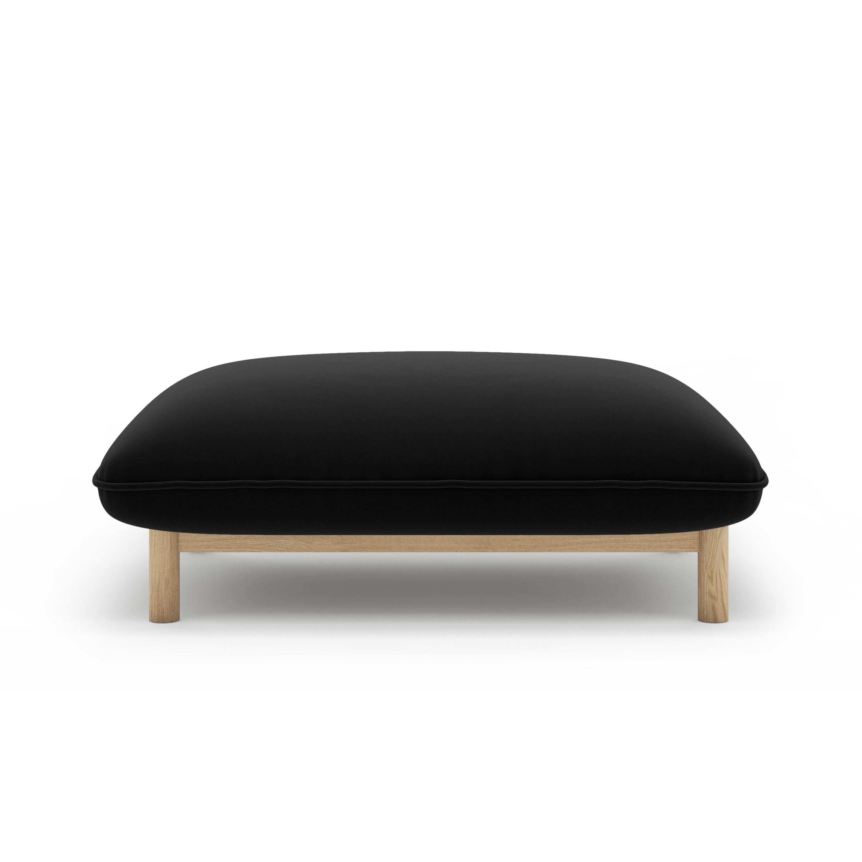 Black velvet pouf ADA