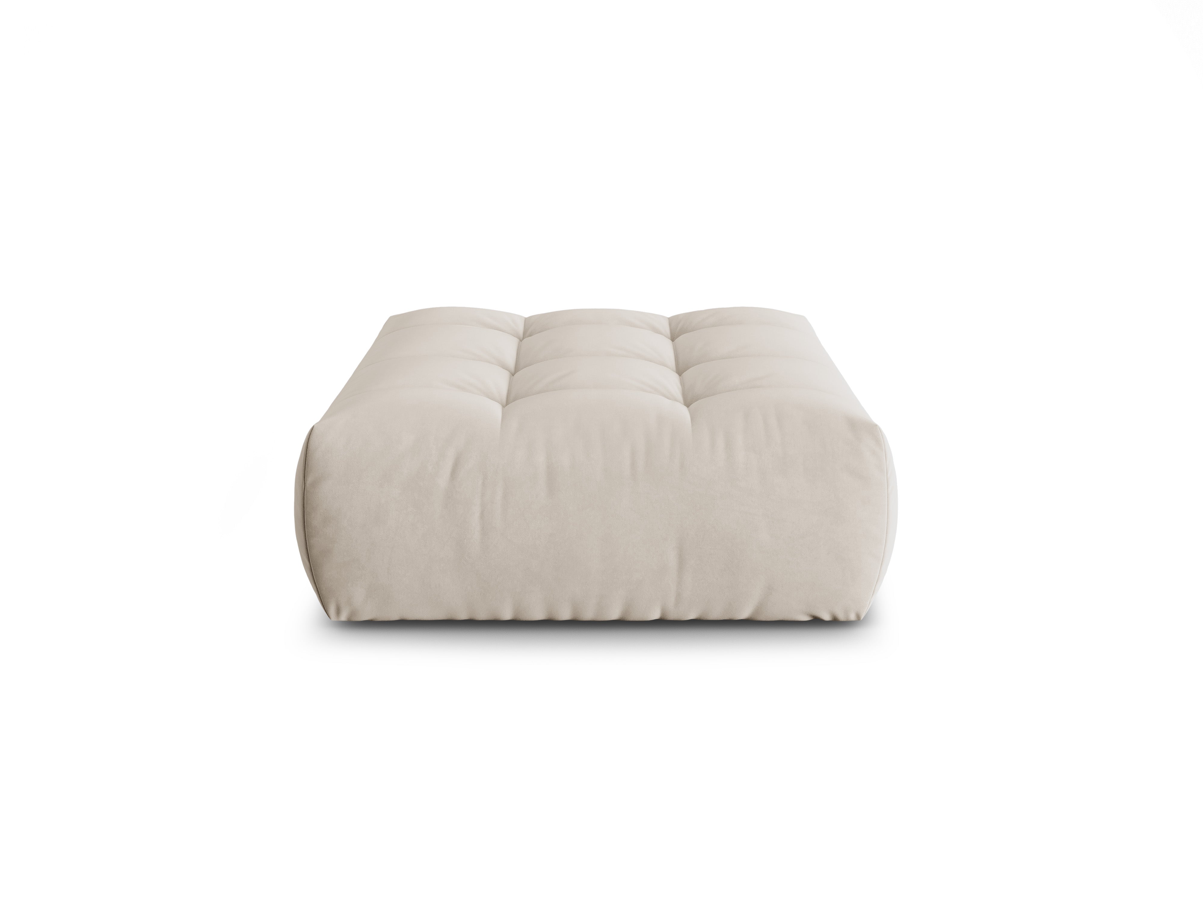 Velvet Pouf BLOOM ecru