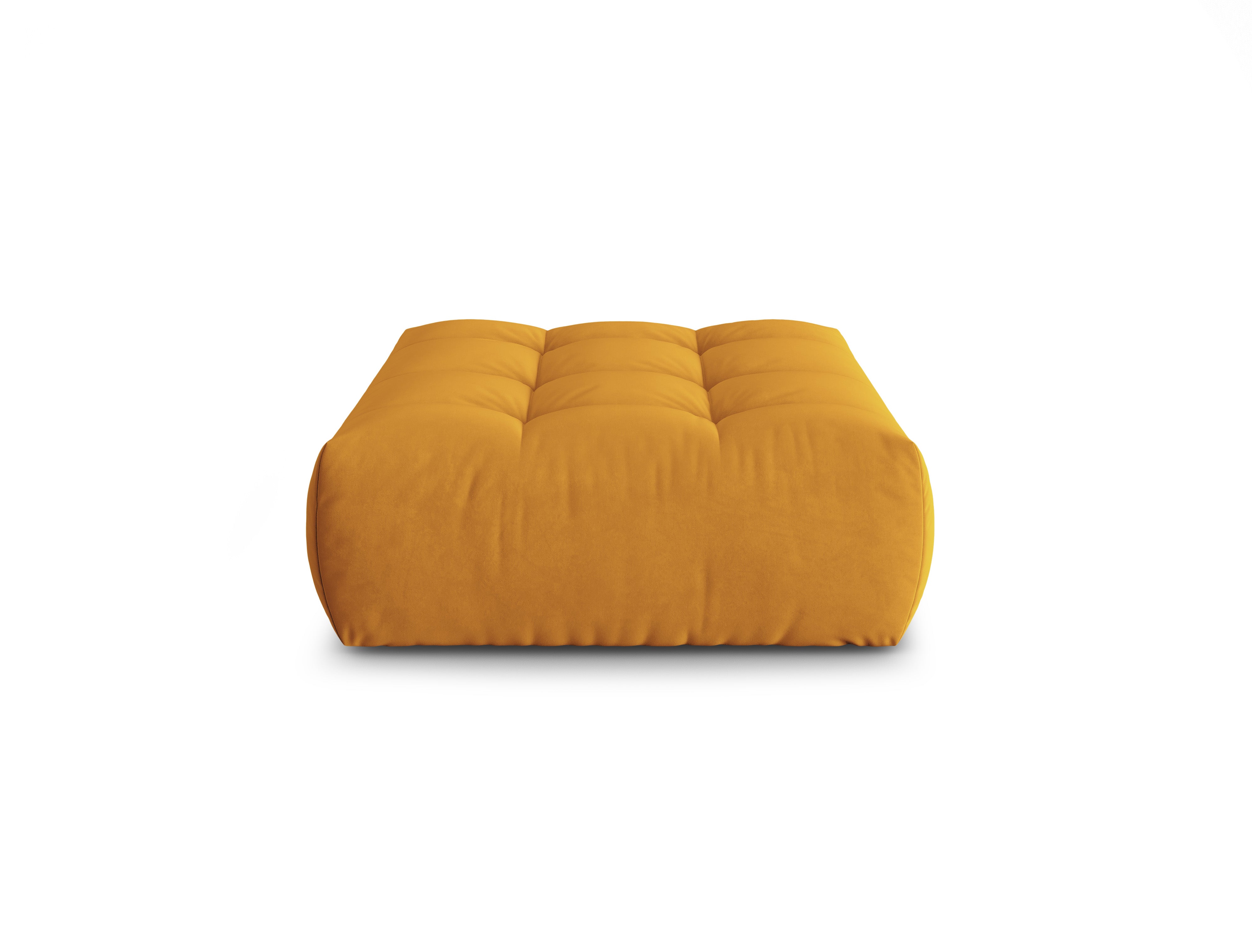 Samt Pouf BLOOM gelb